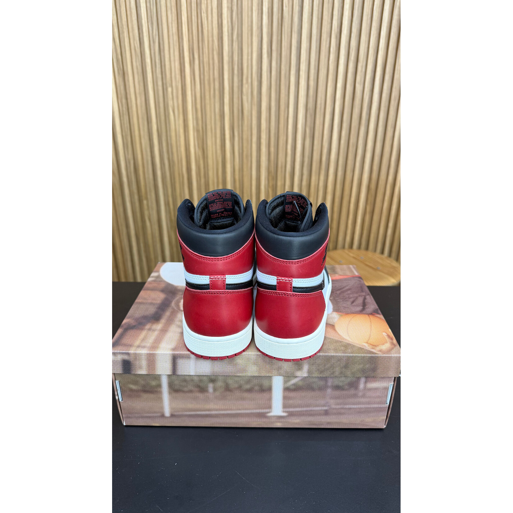 Jordan Jordan 1 Retro High OG Black Toe Reimagined Size 10.5, PREOWNED