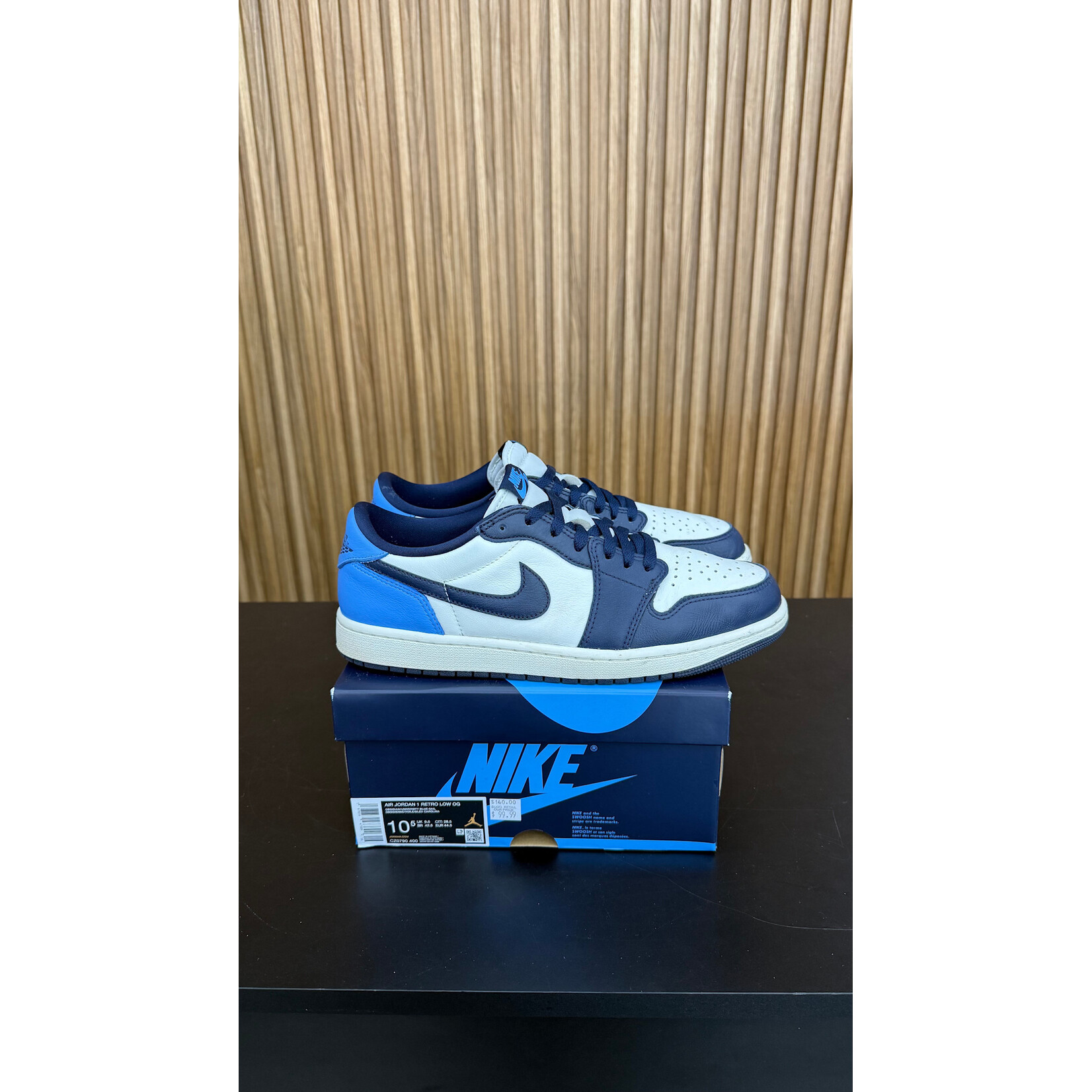 Jordan Jordan 1 Low OG Obsidian UNC Size 10.5, PREOWNED