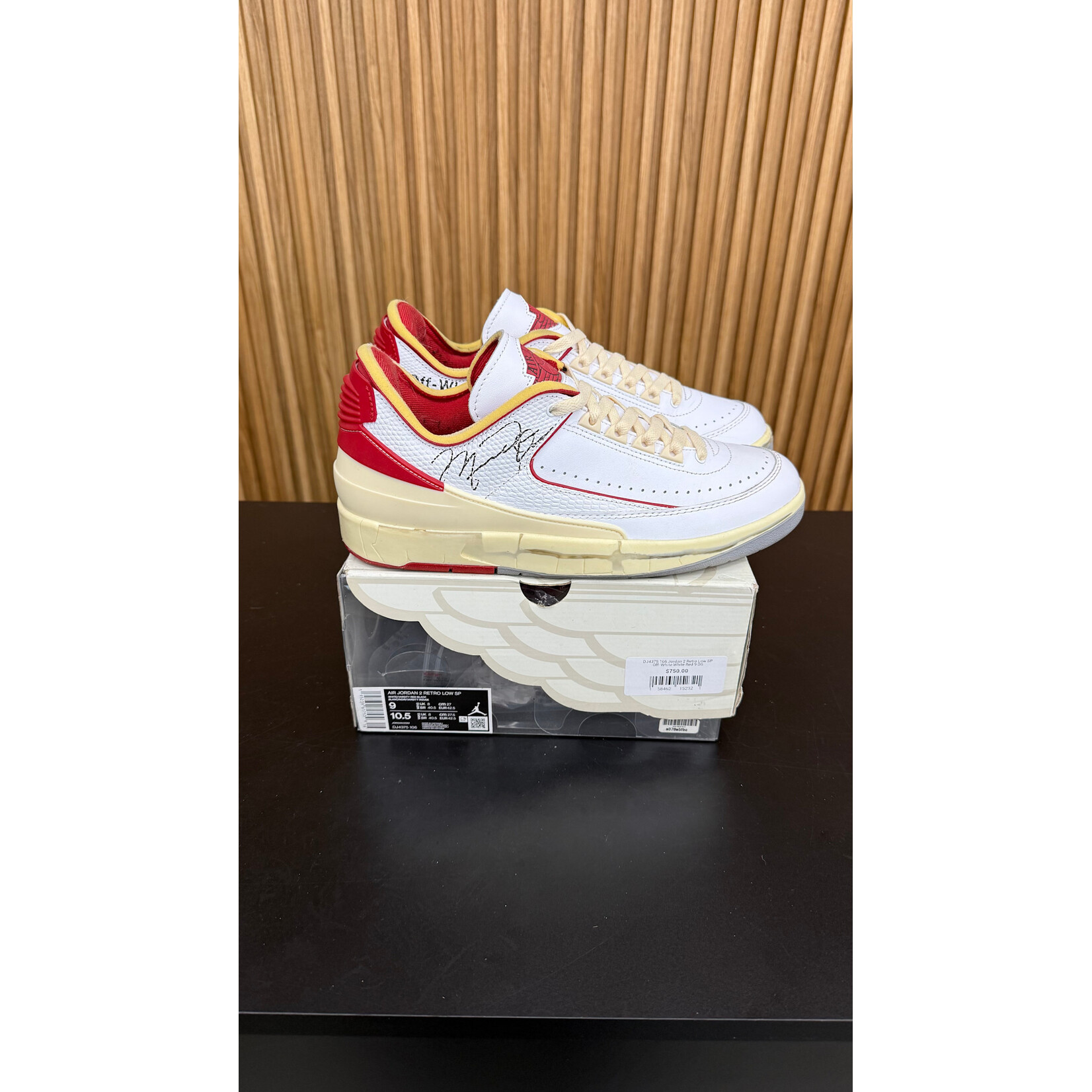 Jordan Jordan 2 Retro Low SP Off-White White Red Size 9, PREOWNED
