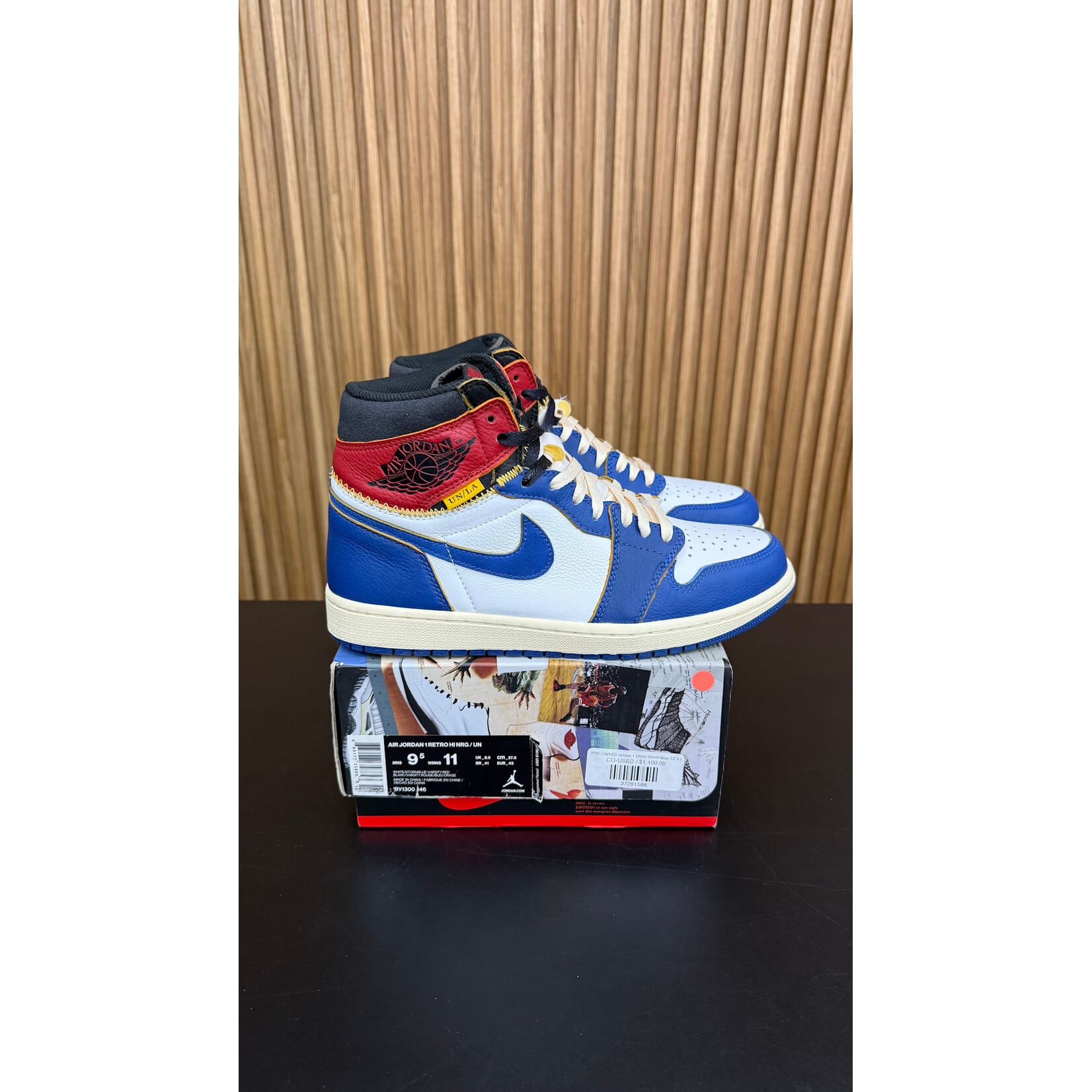 Jordan Jordan 1 Retro High Union Los Angeles Storm Blue Size 9.5, PREOWNED