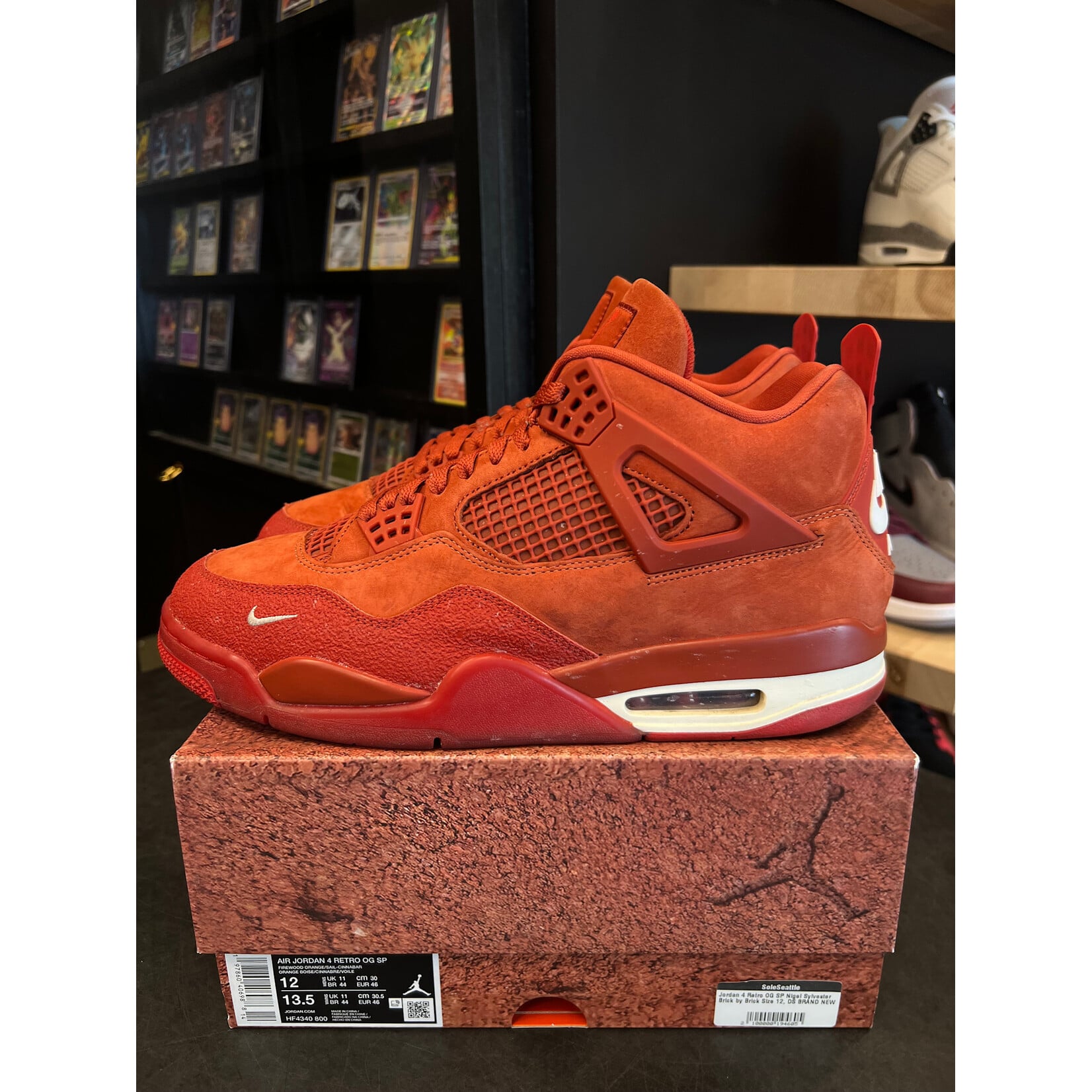 Jordan Jordan 4 Retro OG SP Nigel Sylvester Brick by Brick Size 12, PREOWNED