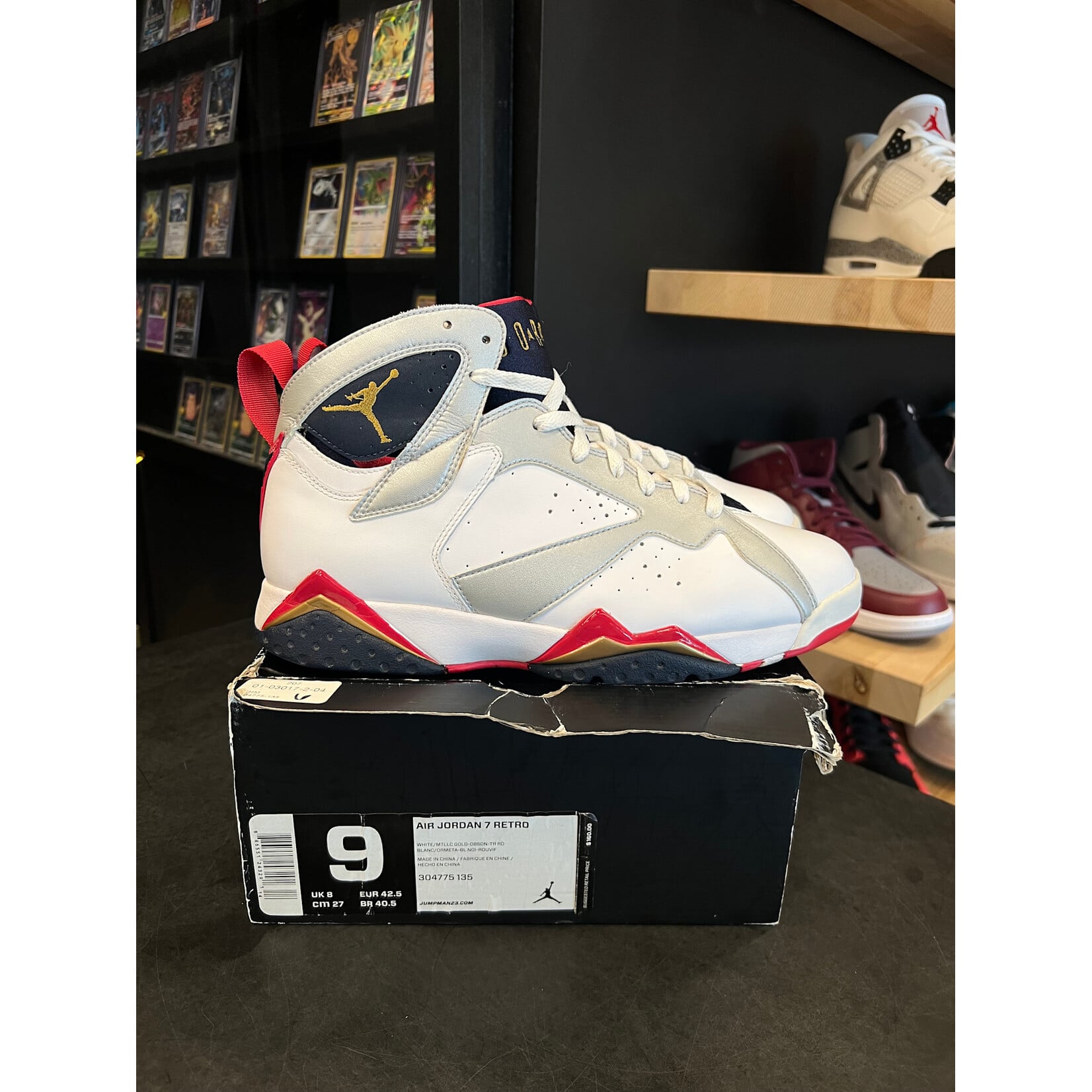 Jordan Jordan 7 Retro Olympic (2012) Size 9, PREOWNED