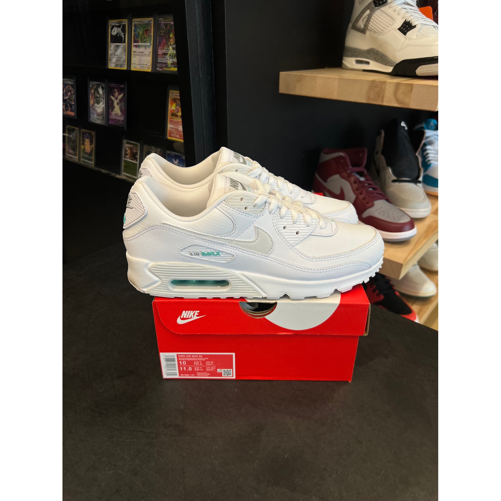 Nike Nike Air Max 90 White Hyper Turquoise Size 10, PREOWNED