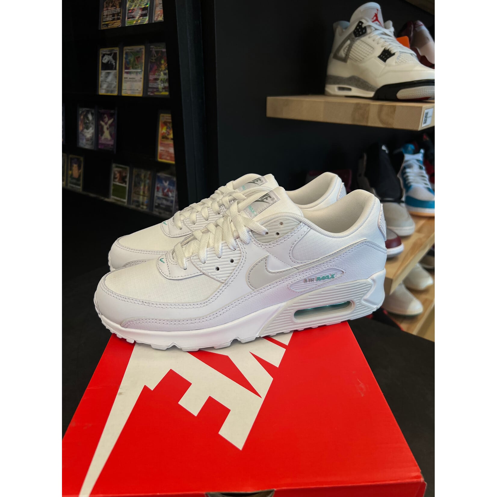 Nike Nike Air Max 90 White Hyper Turquoise Size 10, PREOWNED