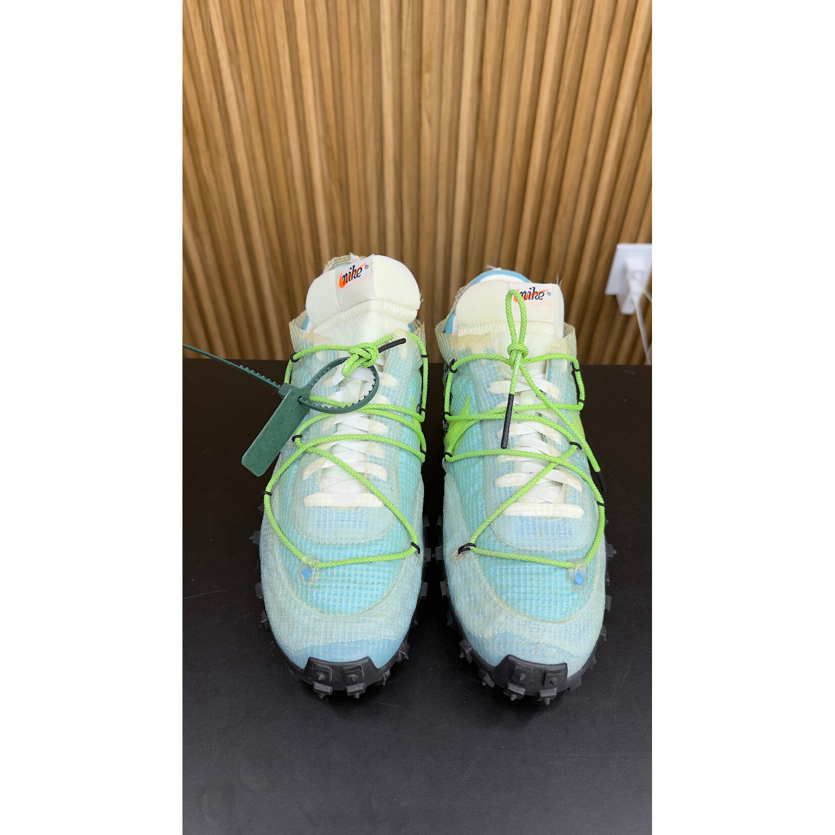 Nike Nike Waffle Racer Off-White Vivid Sky (Women's) Size 13.5 W, PREOWNED NO BOX