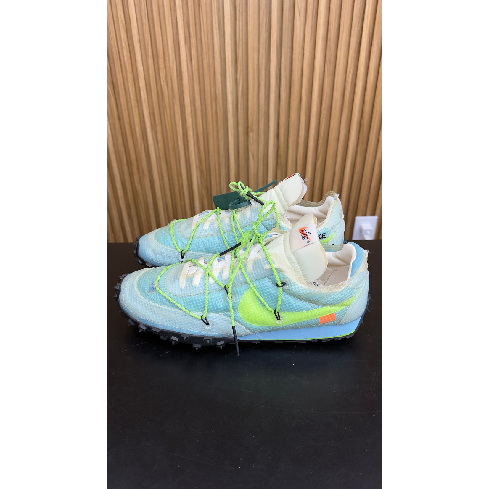 Nike Nike Waffle Racer Off-White Vivid Sky (Women's) Size 13.5 W, PREOWNED NO BOX