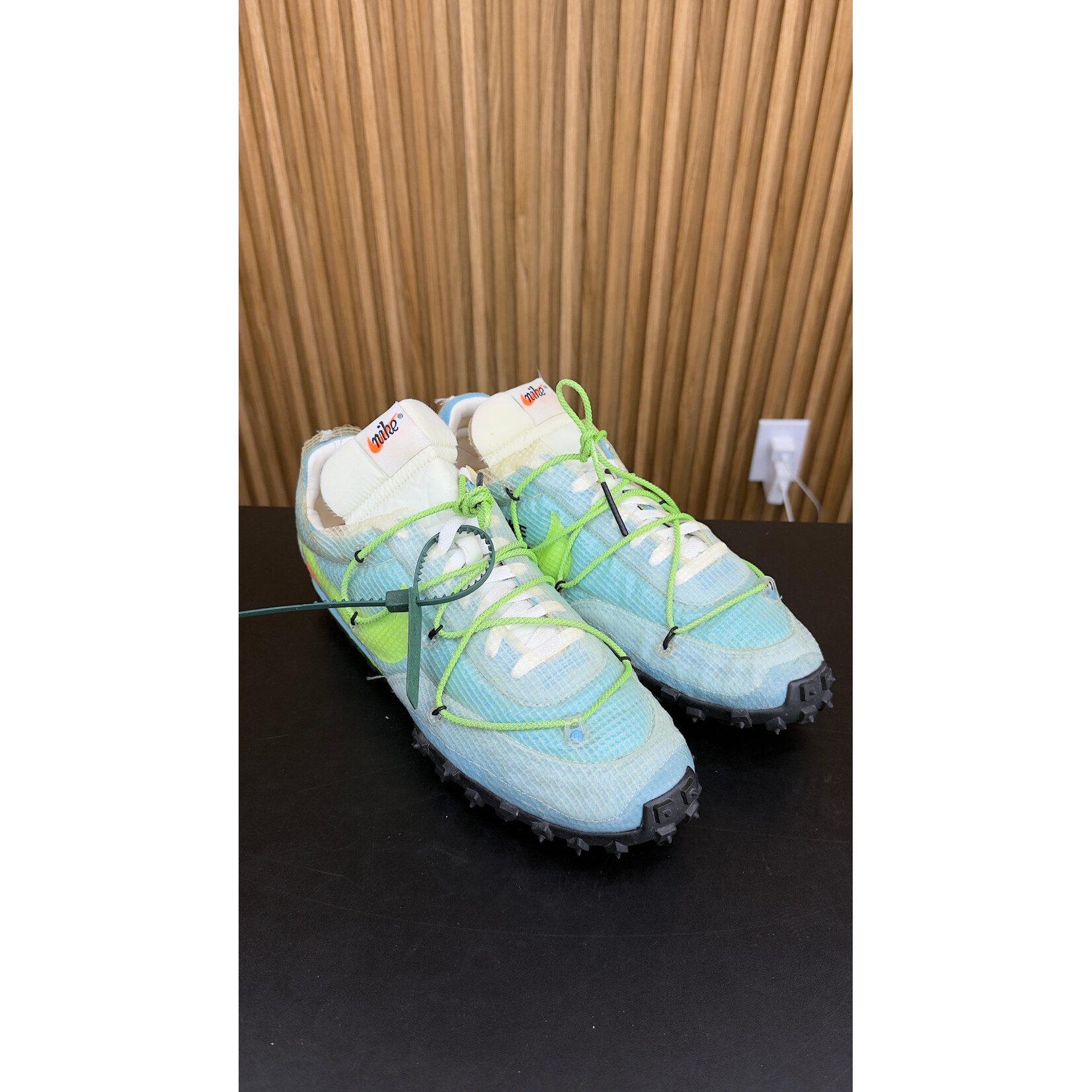 Nike Nike Waffle Racer Off-White Vivid Sky (Women's) Size 13.5 W, PREOWNED NO BOX