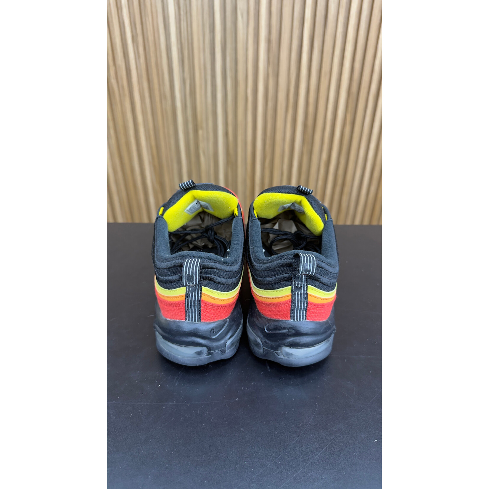 Nike Nike Air Max 97 Black Chile Red Magma Orange Size 11.5, PREOWNED NO BOX