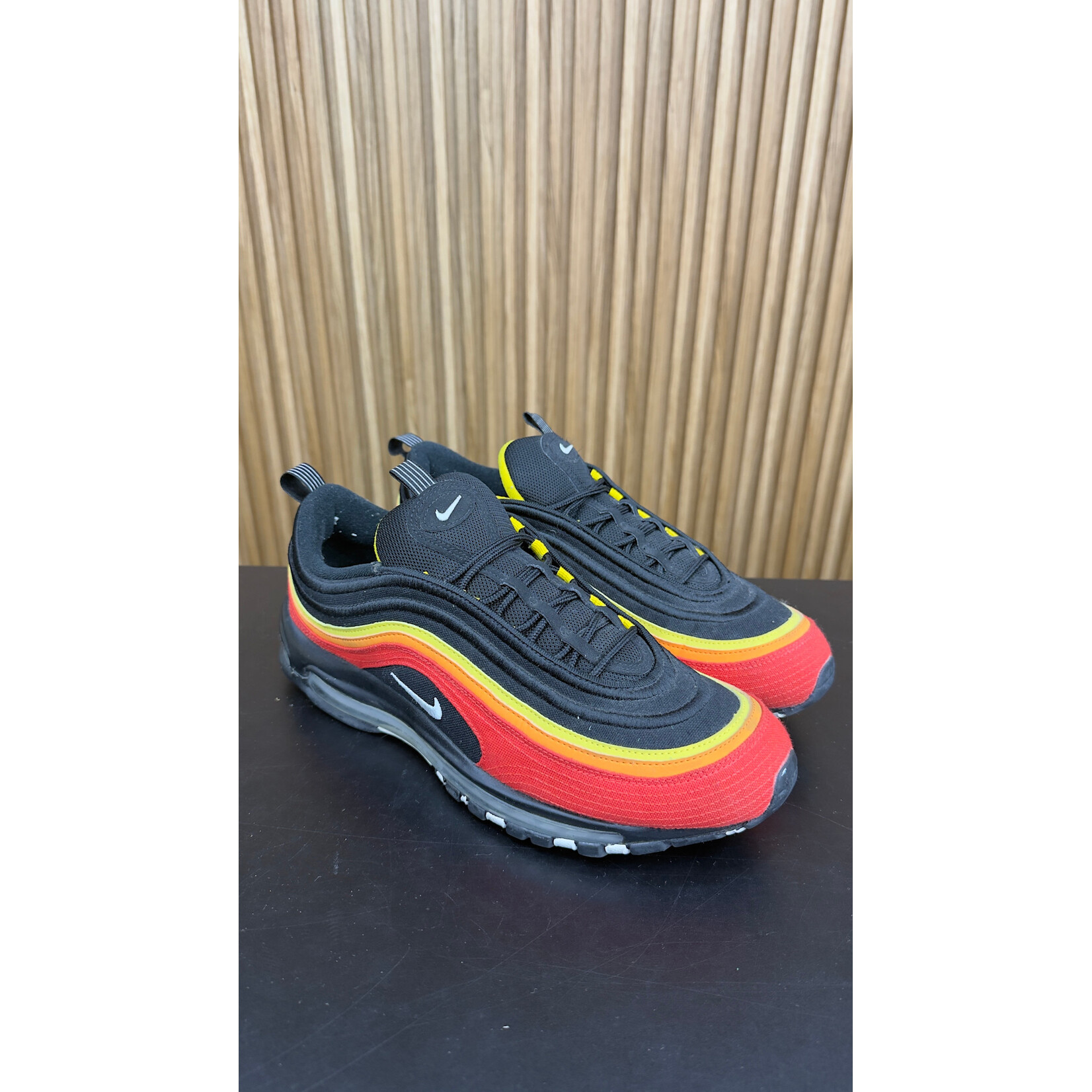 Nike Nike Air Max 97 Black Chile Red Magma Orange Size 11.5, PREOWNED NO BOX