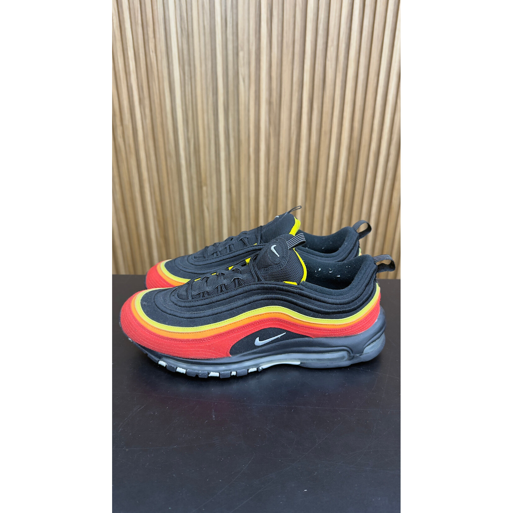Nike Nike Air Max 97 Black Chile Red Magma Orange Size 11.5, PREOWNED NO BOX