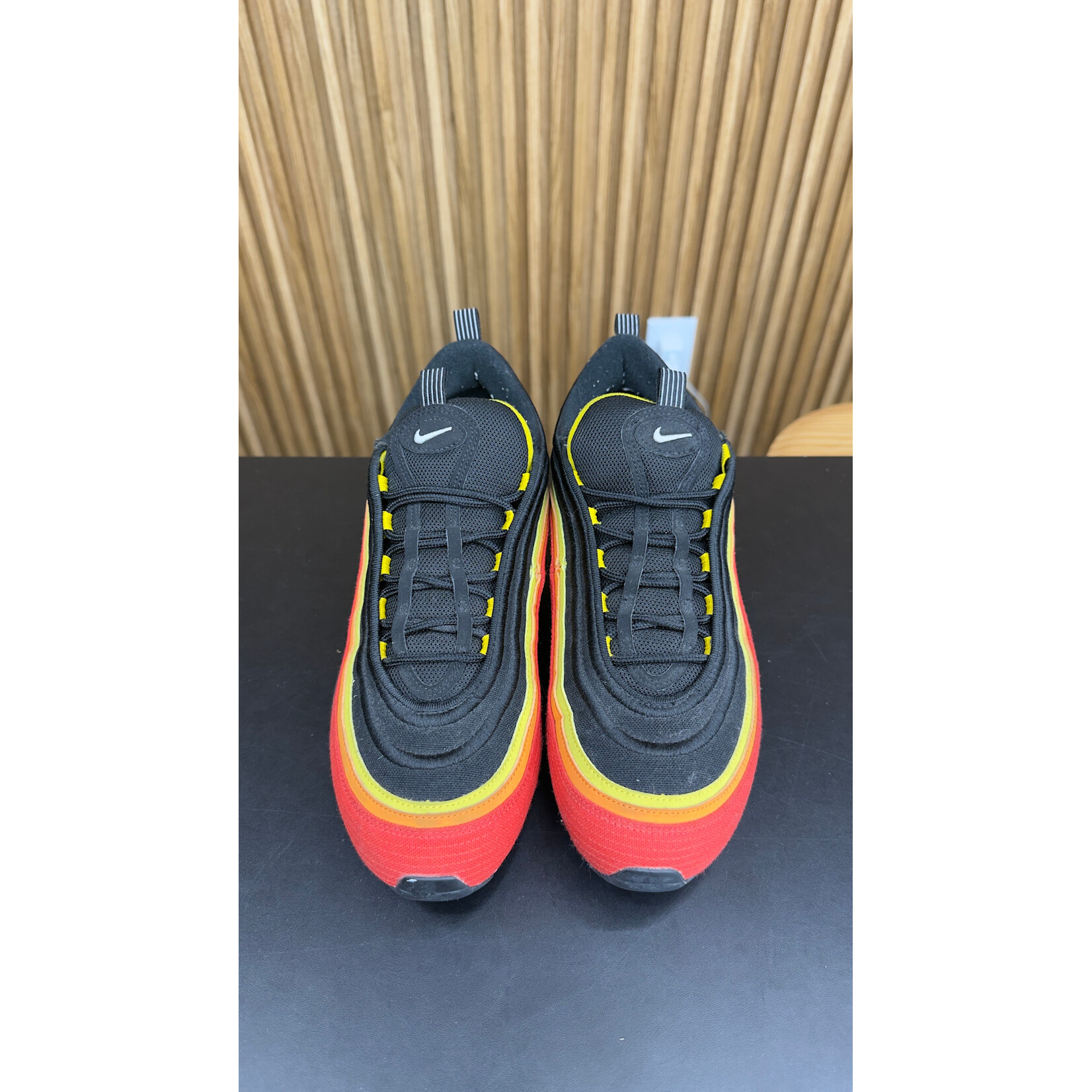 Nike Nike Air Max 97 Black Chile Red Magma Orange Size 11.5, PREOWNED NO BOX