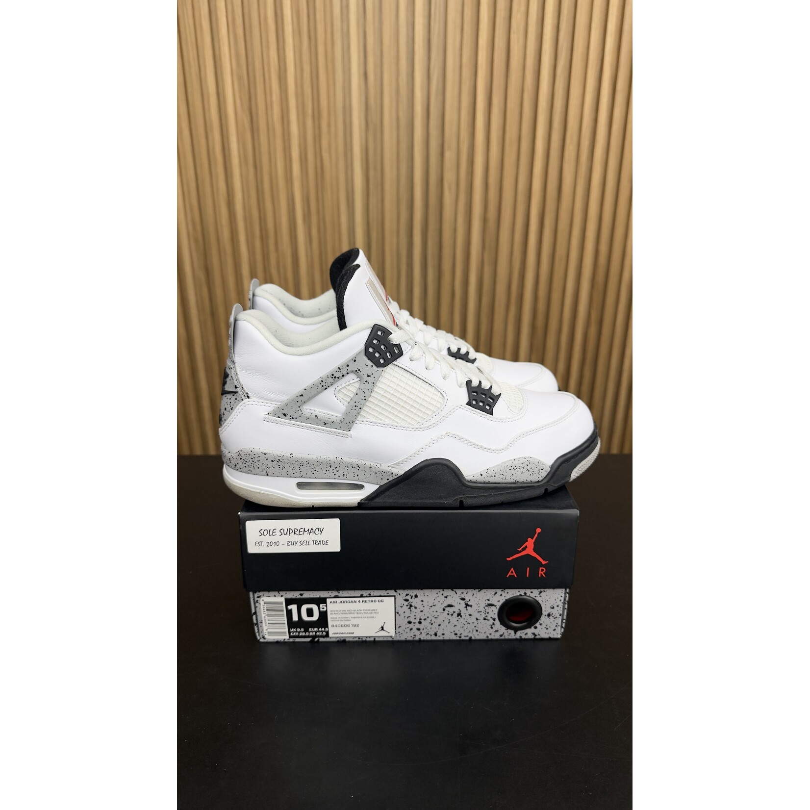 Jordan Jordan 4 Retro White Cement (2016) Size 10.5, PREOWNED
