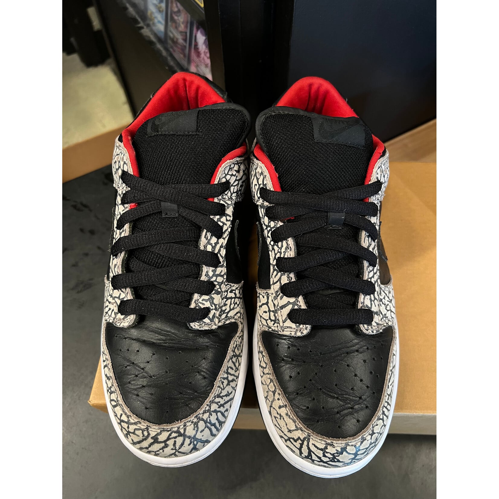 Nike Nike SB Dunk Low Supreme Black Cement (2002) Size 9, PREOWNED NO BOX NO OG*