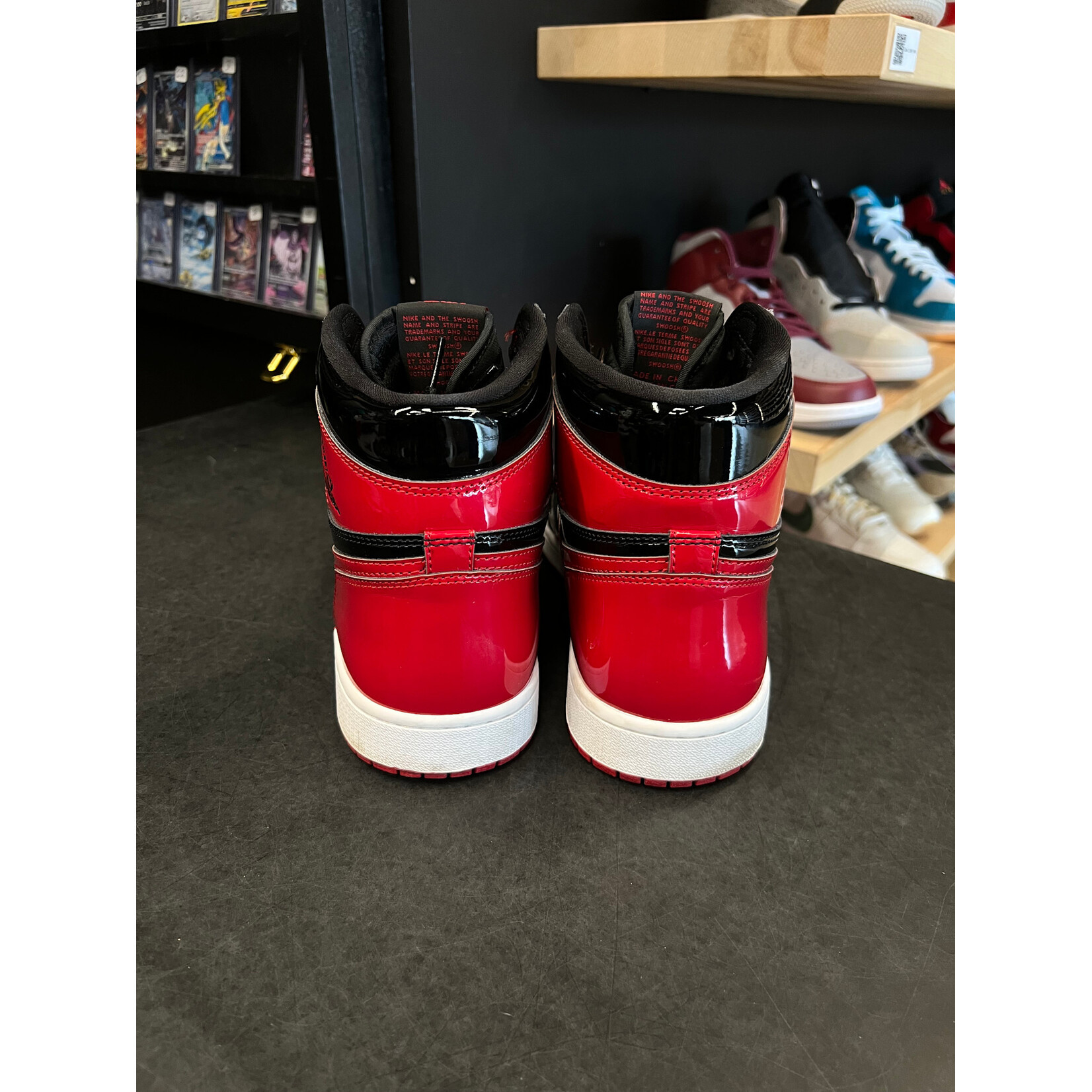 Jordan Jordan 1 Retro High OG Patent Bred Size 13, PREOWNED