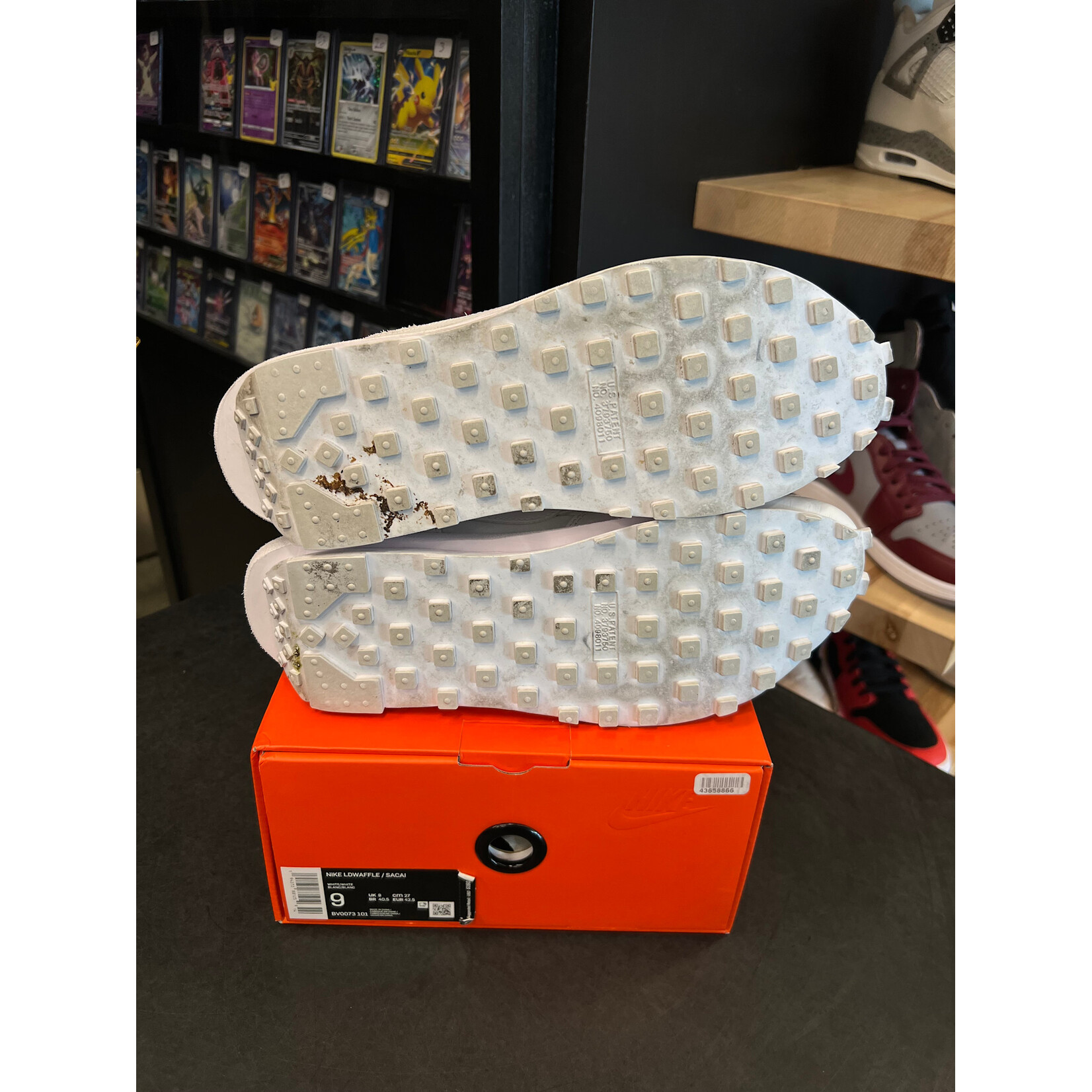 Nike Nike LD Waffle sacai White Nylon Size 9, PREOWNED