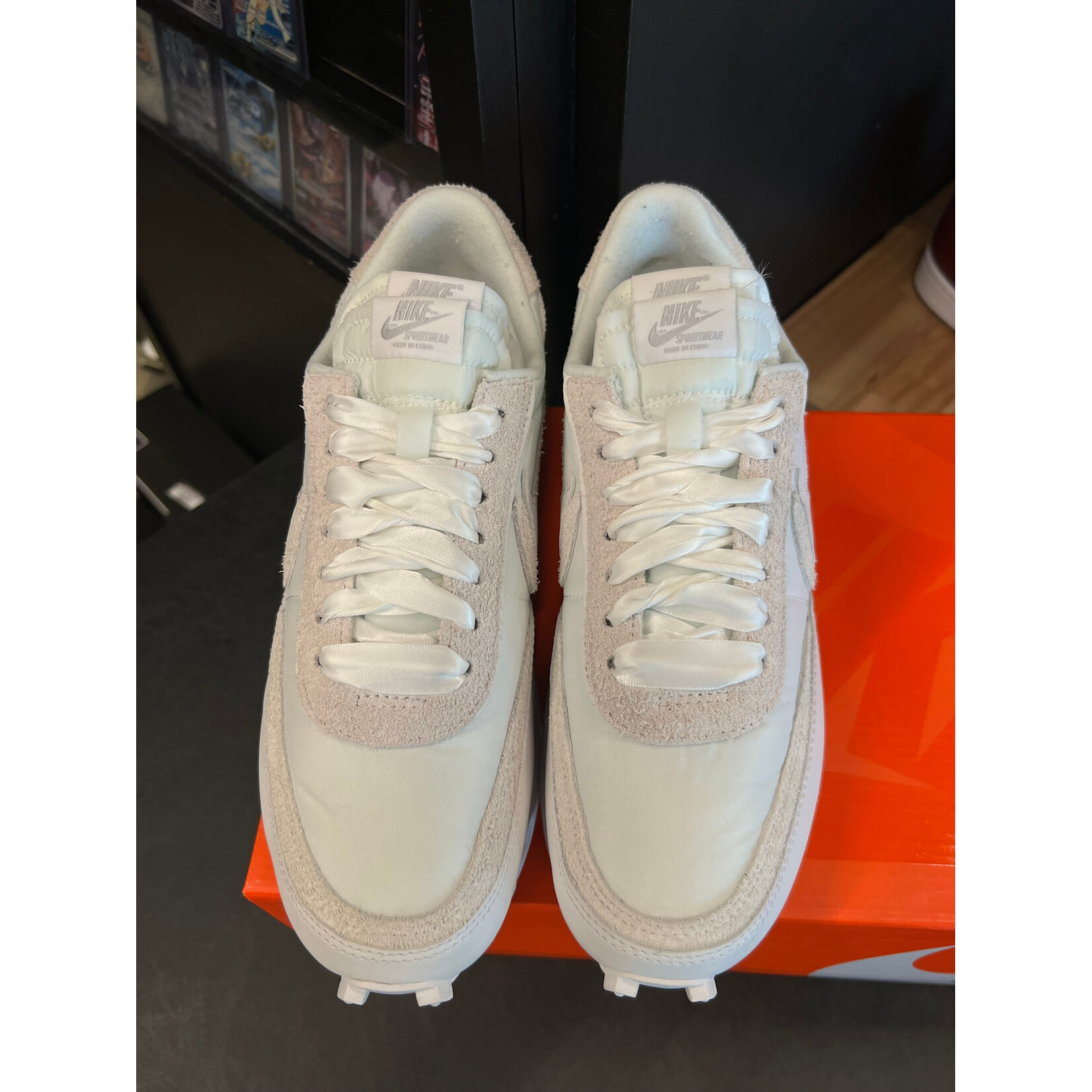 Nike Nike LD Waffle sacai White Nylon Size 9, PREOWNED