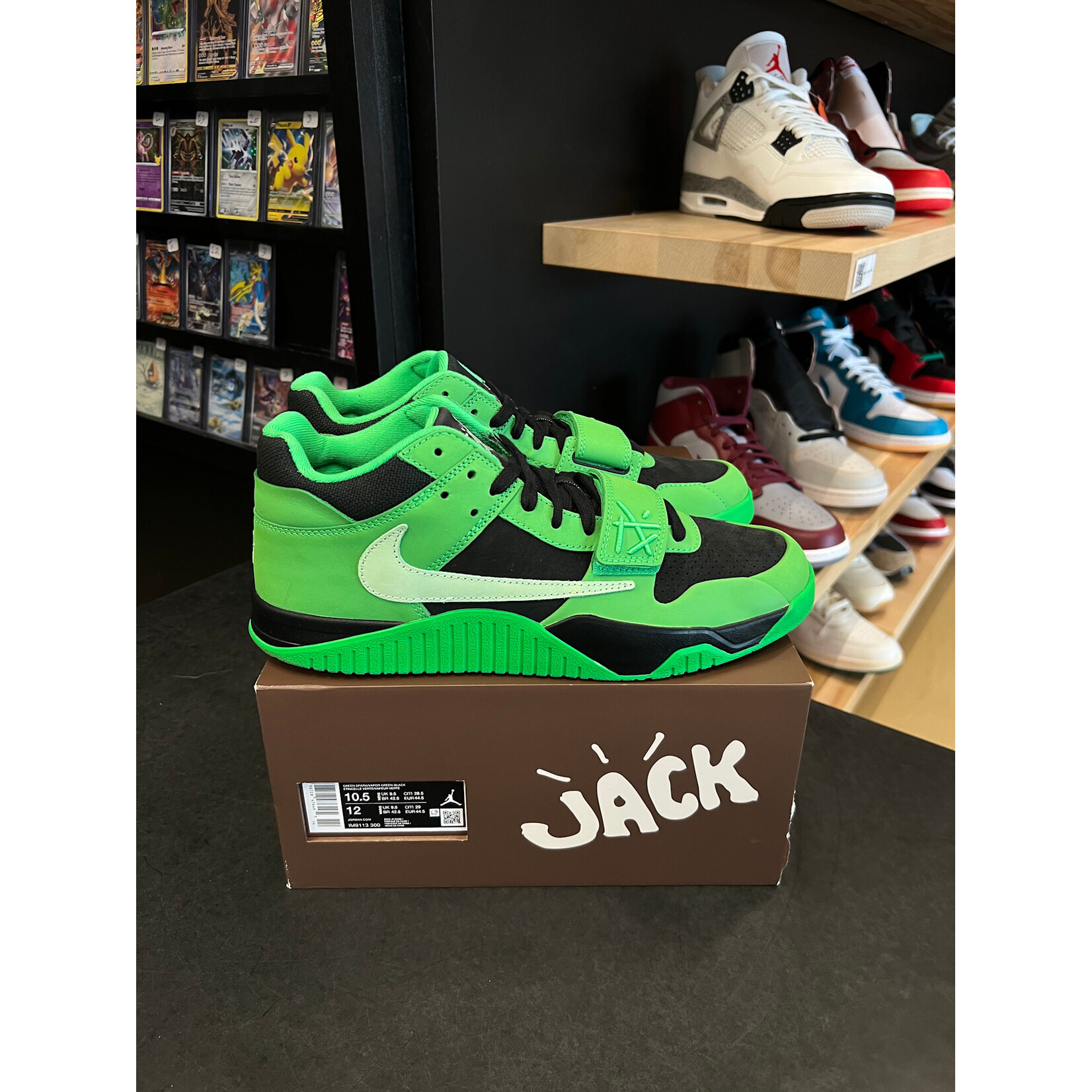 Jordan Jordan CJ1 T-Rexx Travis Scott Green Spark Size 10.5, PREOWNED
