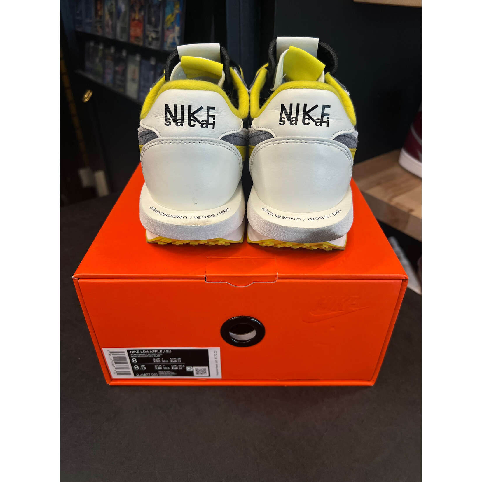 Nike Nike LD Waffle sacai Undercover Black Bright Citron Size 8, PREOWNED