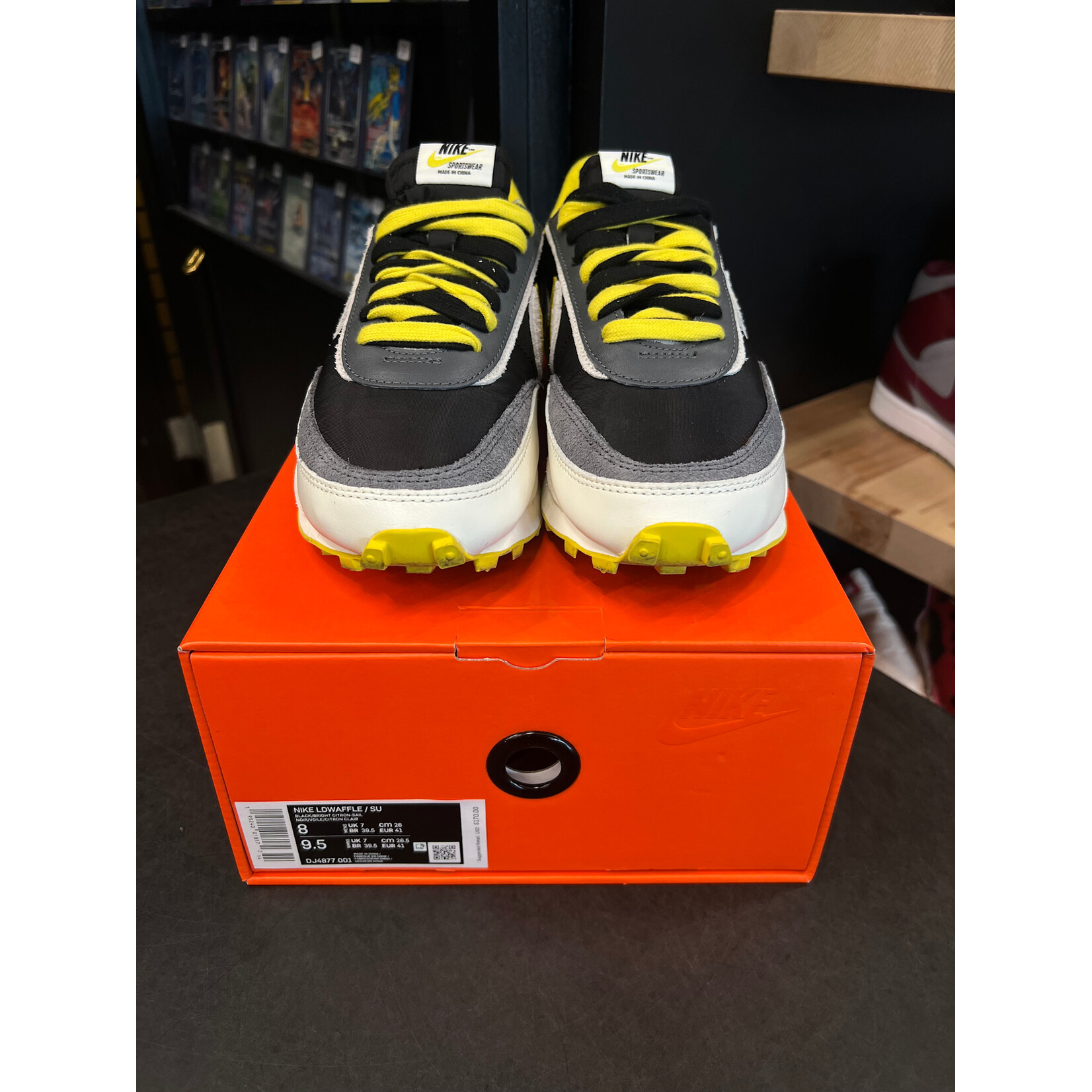 Nike Nike LD Waffle sacai Undercover Black Bright Citron Size 8, PREOWNED
