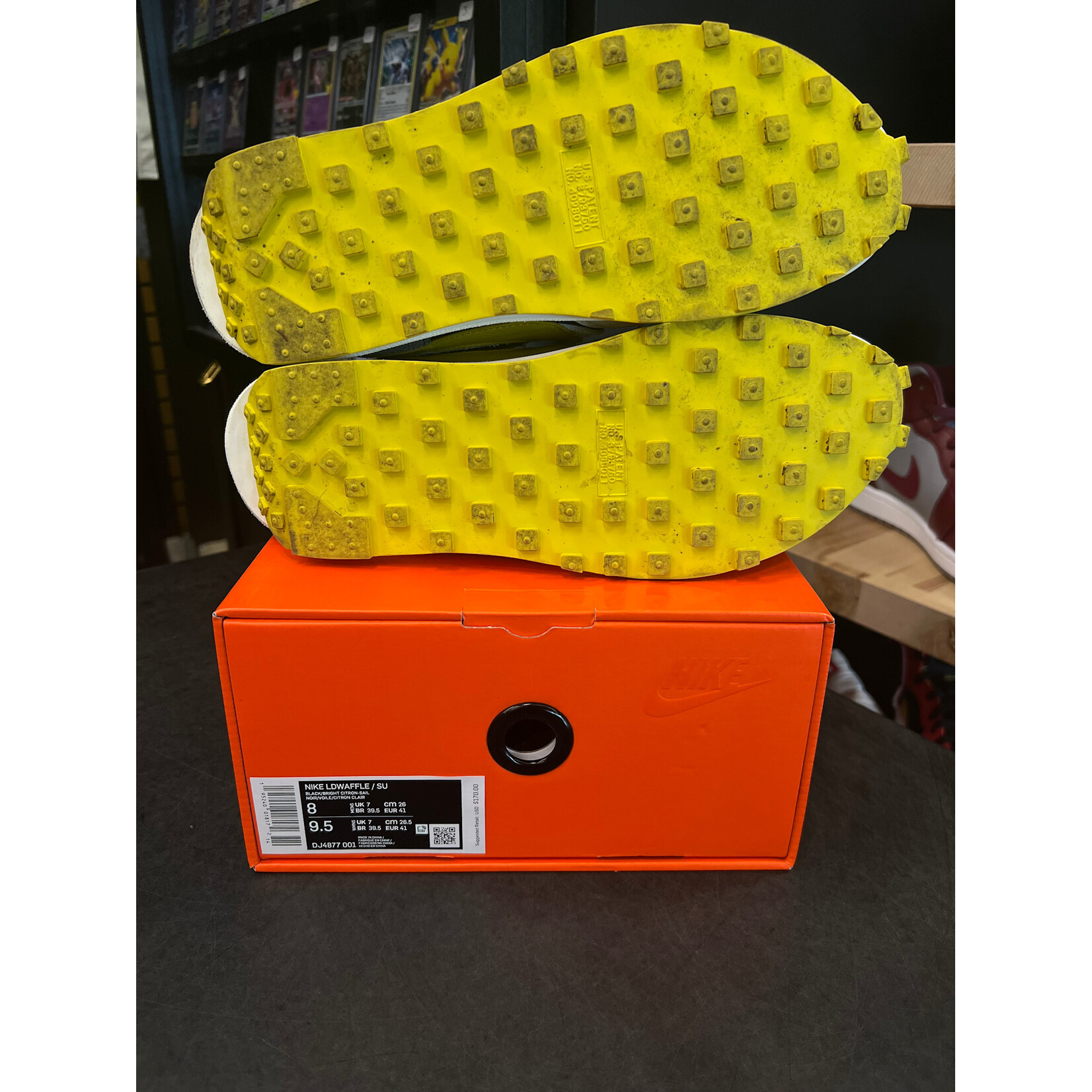 Nike Nike LD Waffle sacai Undercover Black Bright Citron Size 8, PREOWNED