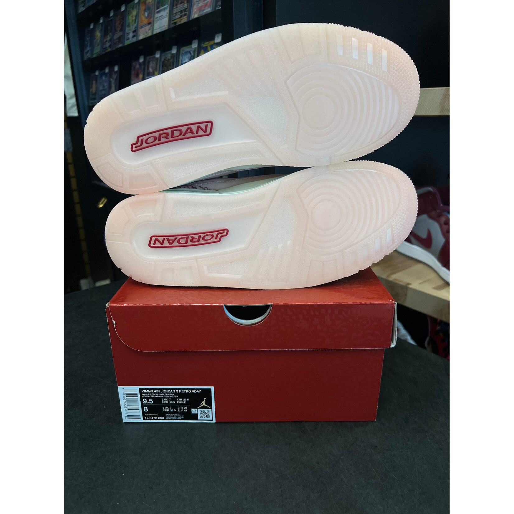 Jordan Jordan 3 Retro Valentine's Day Treat Yourself (2025) (Women's) Size 9.5W, PREOWNED