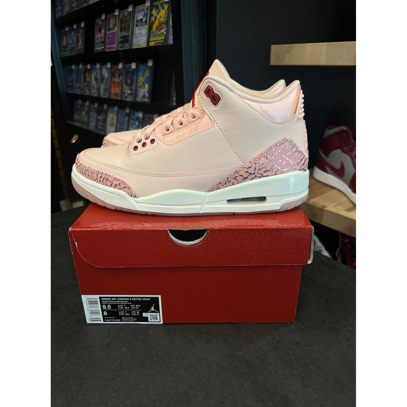 Jordan Jordan 3 Retro Valentine's Day Treat Yourself (2025) (Women's) Size 9.5W, PREOWNED