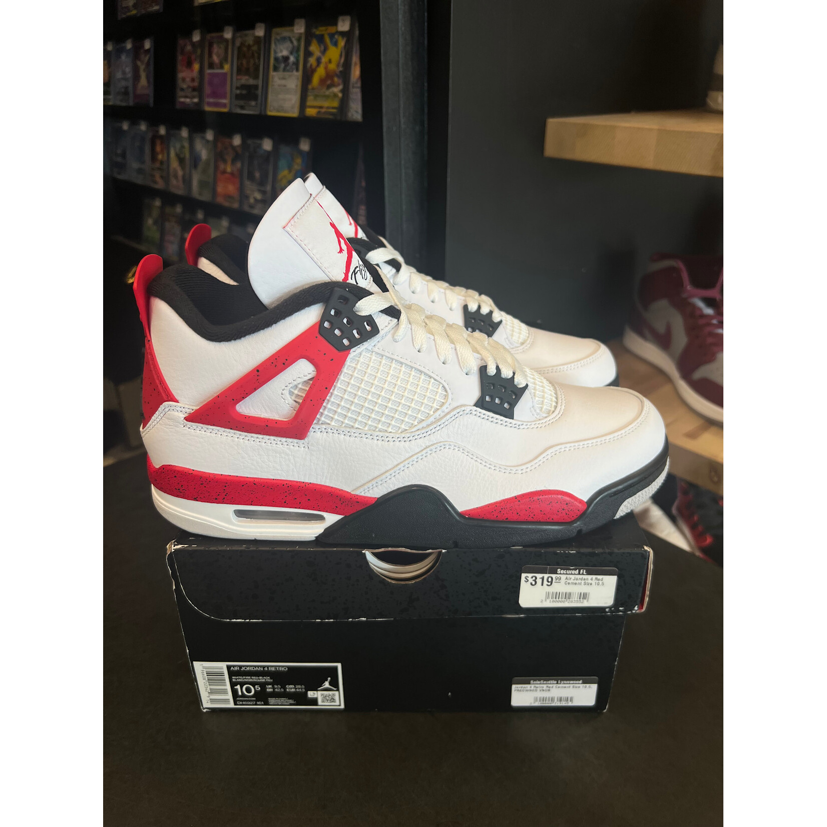 Jordan Jordan 4 Retro Red Cement Size 10.5, PREOWNED VNDS