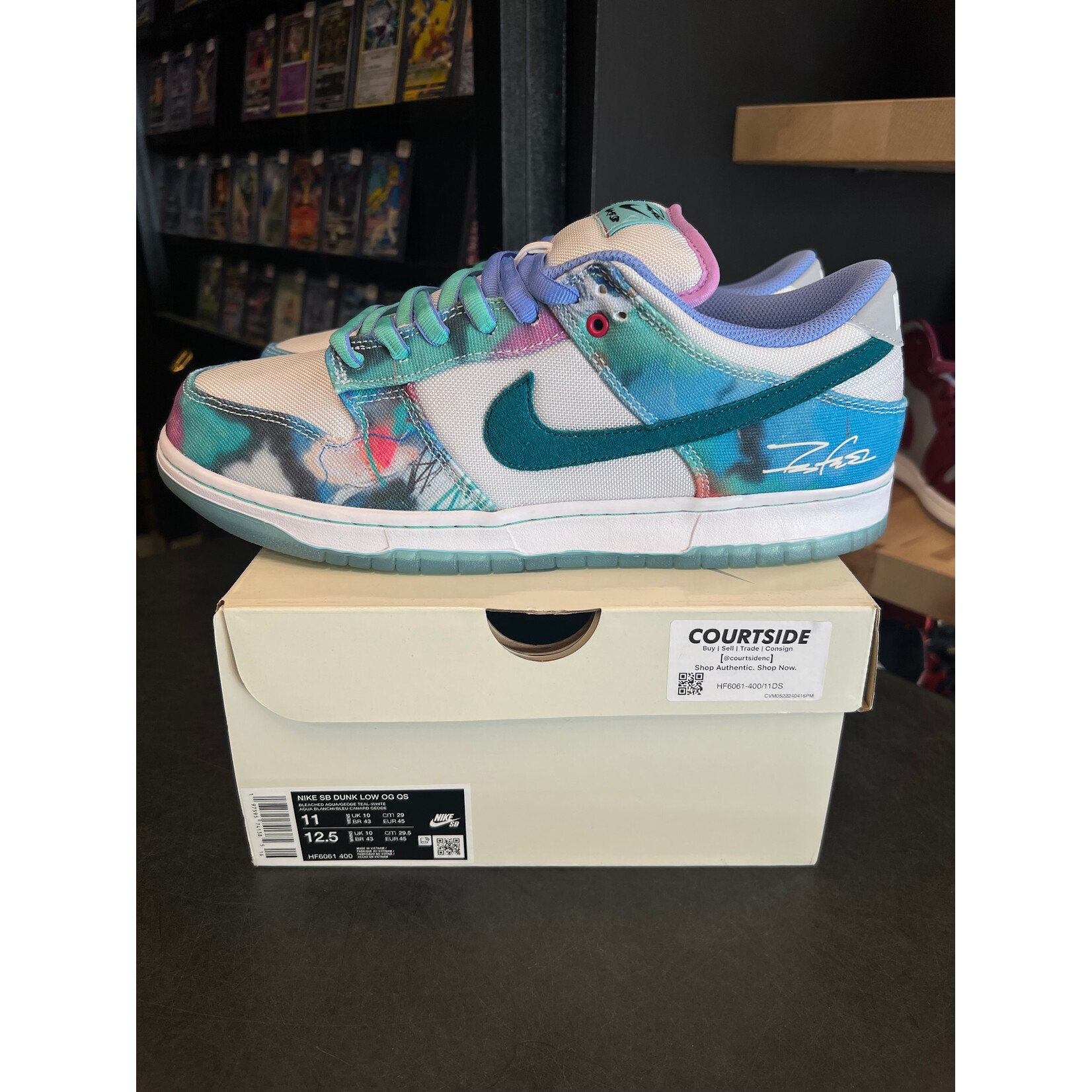 Nike Nike SB Dunk Low Futura Laboratories Bleached Aqua Size 11, PREOWNED