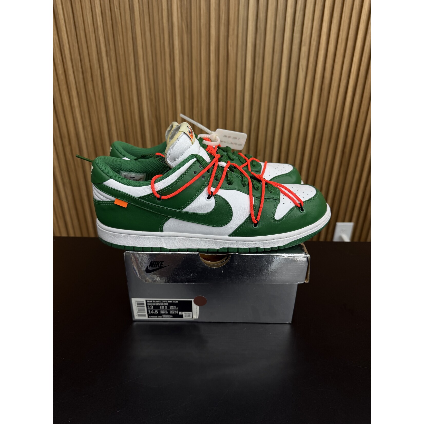 Nike Nike Dunk Low Off-White Pine Green Size 13, PREOWNED*
