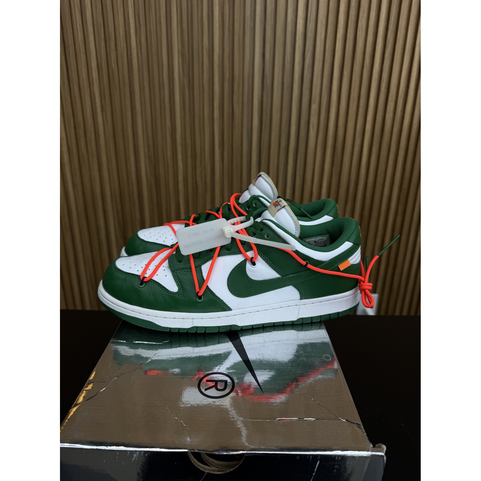 Nike Nike Dunk Low Off-White Pine Green Size 13, PREOWNED*