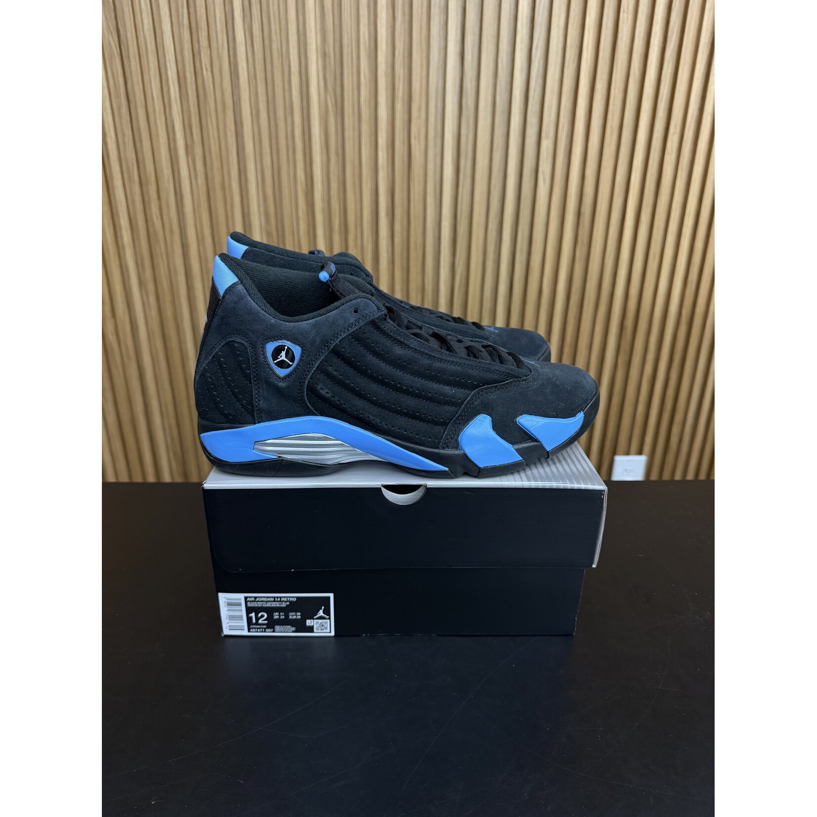 Jordan Jordan 14 Retro Black University Blue (2026) Size 12, PREOWNED*