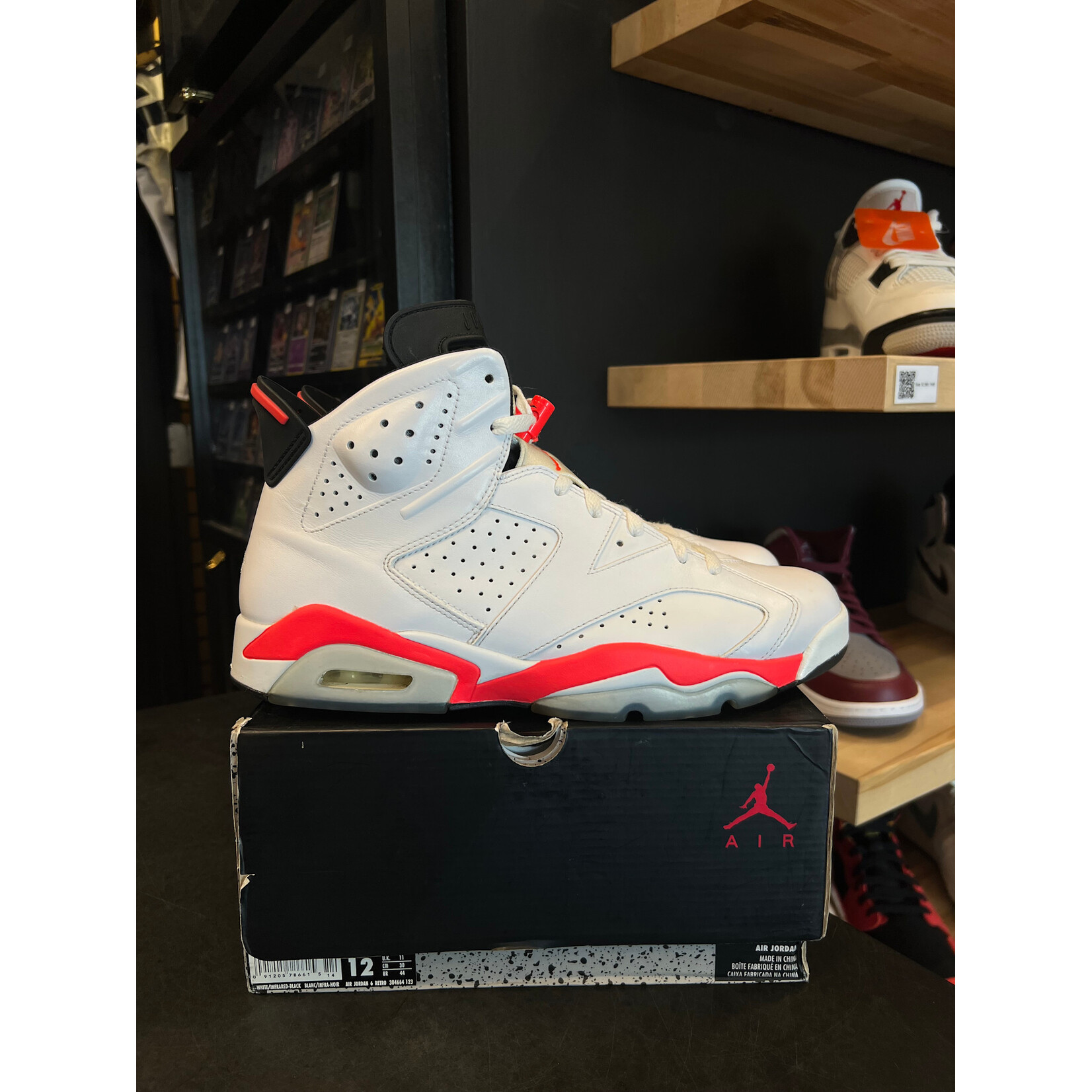 Jordan Jordan 6 RetroInfrared White (2014) Size 12, PREOWNED