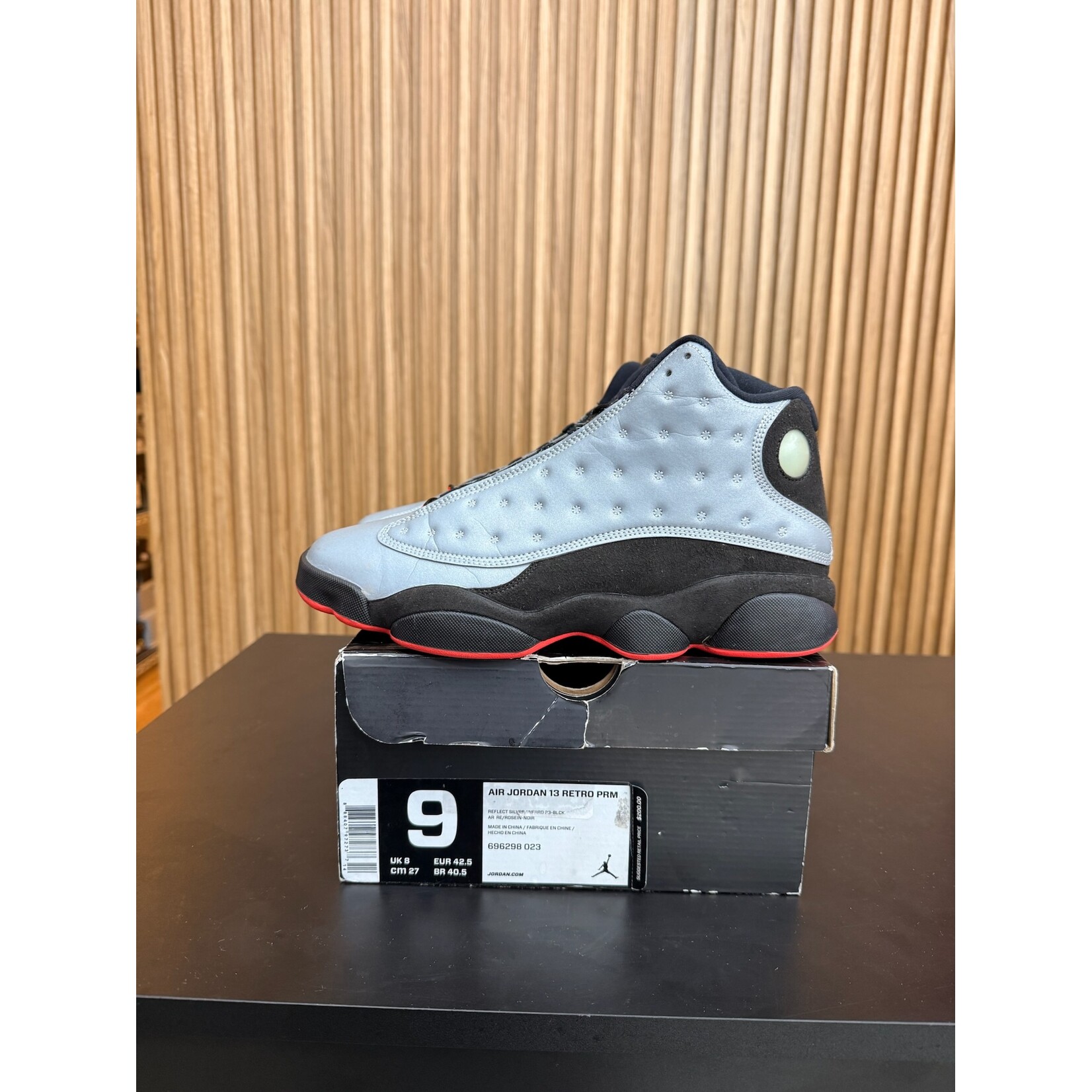 Jordan Jordan 13 Retro 3M Reflective Silver Size 9, PREOWNED