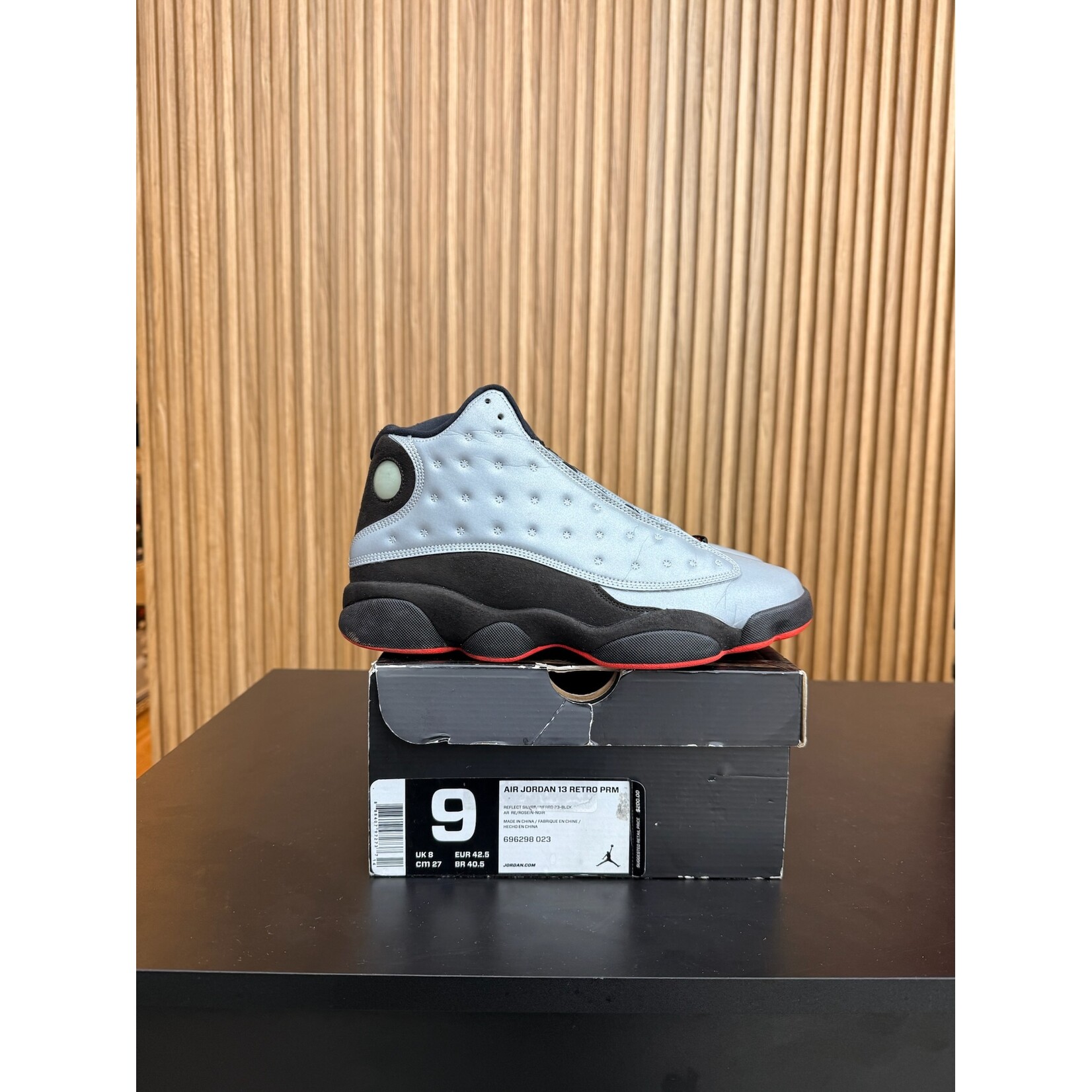 Jordan Jordan 13 Retro 3M Reflective Silver Size 9, PREOWNED