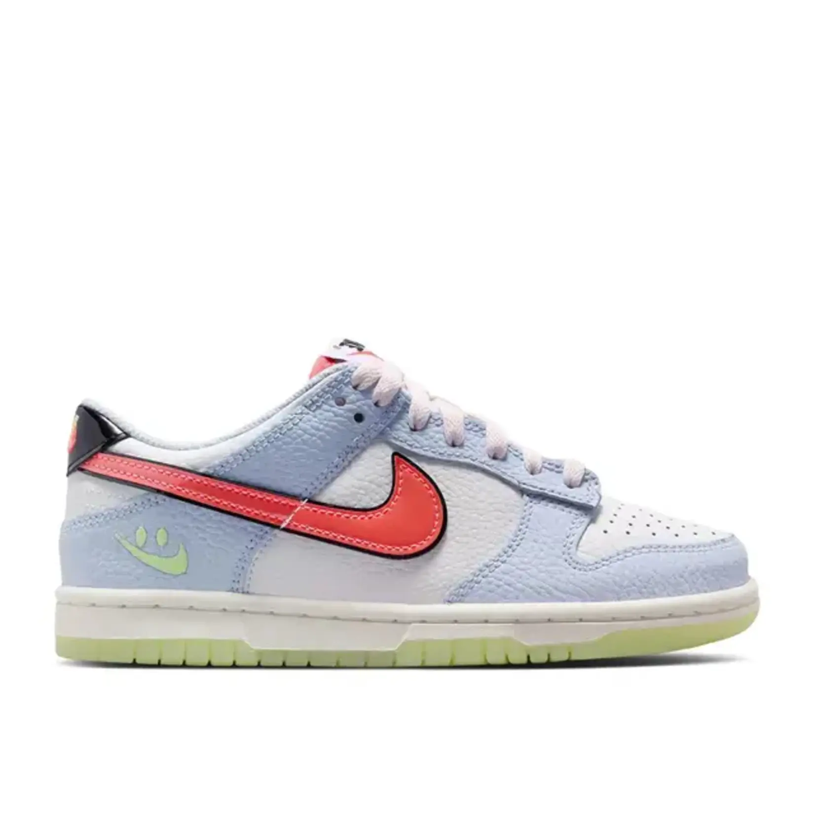 Nike Nike Dunk Low Smiley Swoosh White Hydrogen Blue Crimson Size 9, DS BRAND NEW*