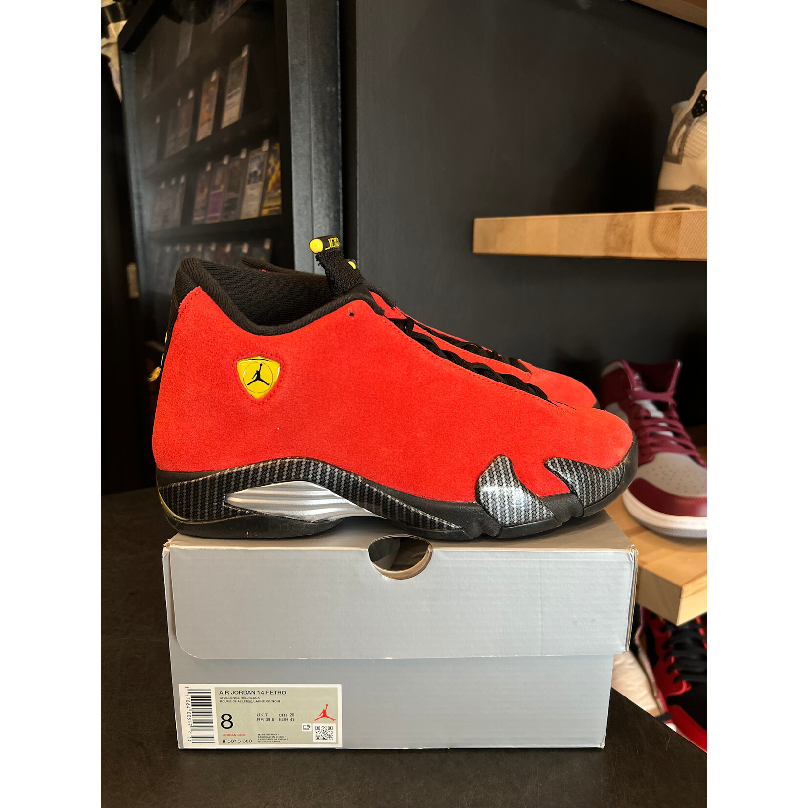 Jordan Jordan 14 Retro Ferrari (2025) Size 8, PREOWNED