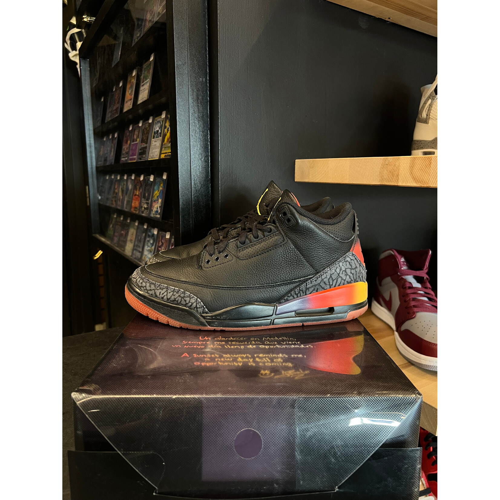 Jordan Jordan 3 Retro J Balvin Rio Size 8, PREOWNED