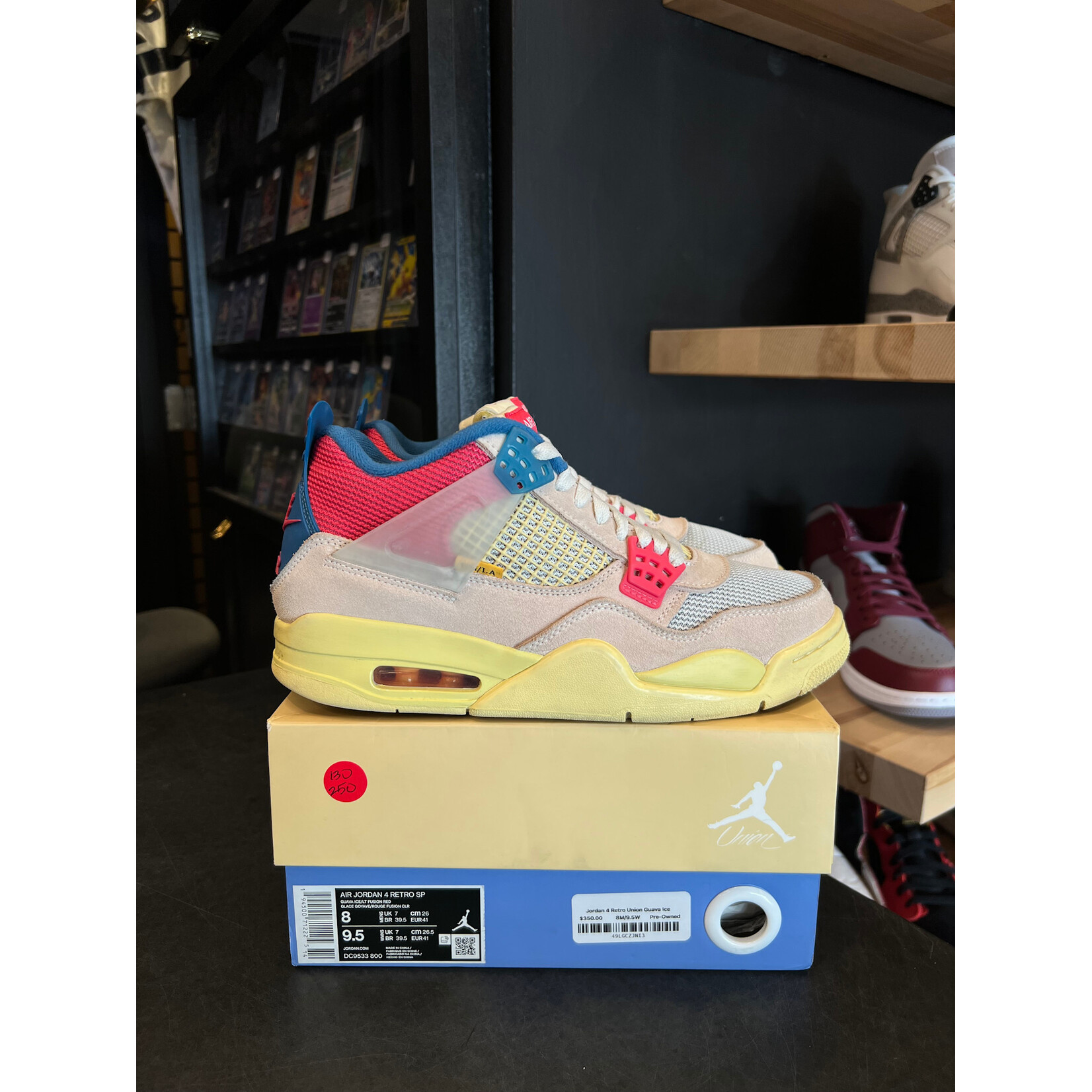 Jordan Jordan 4 Retro Union Guava Ice Size 8, PREOWNED