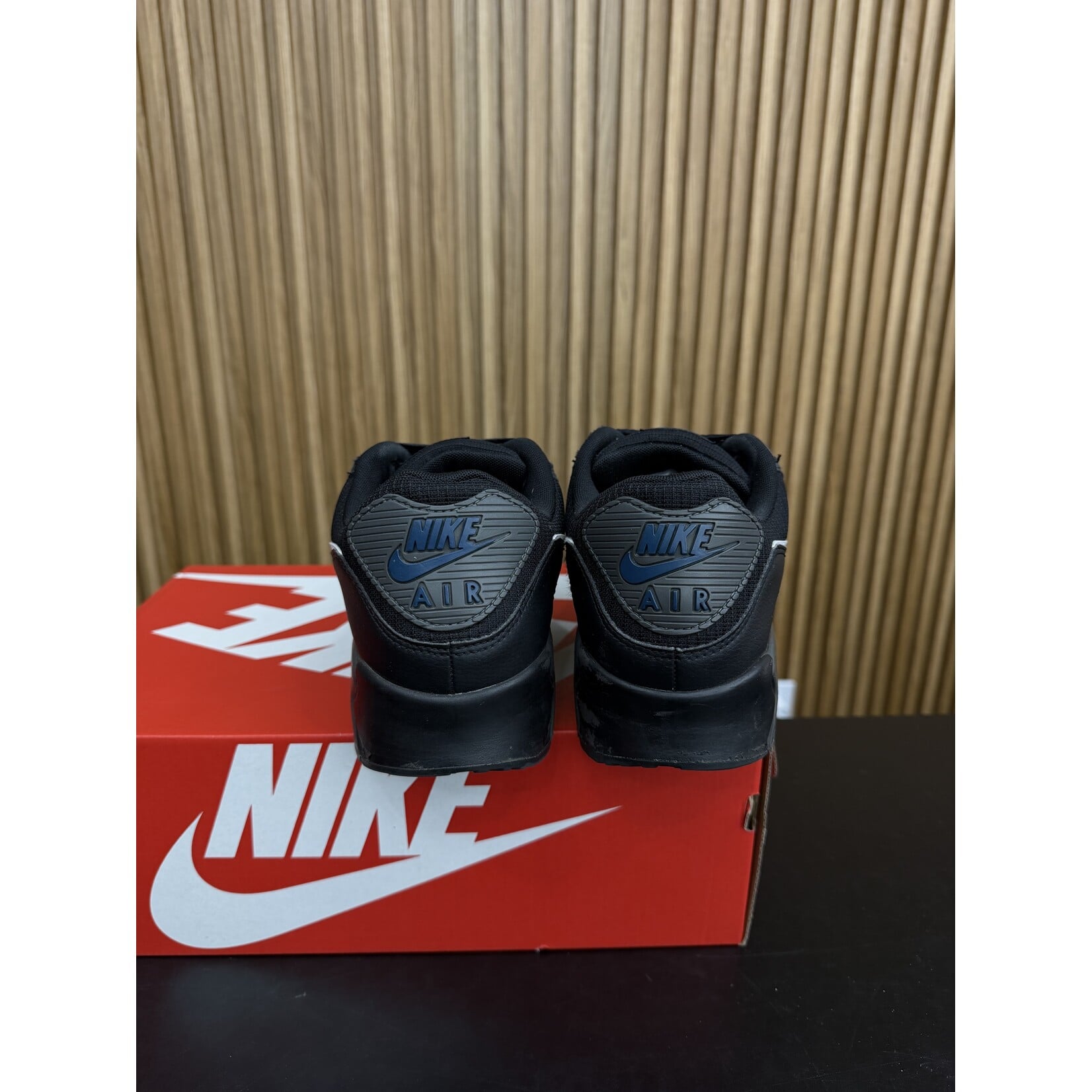 Nike Nike Air Max 90 Black Marina Iron Grey White Size 13, PREOWNED