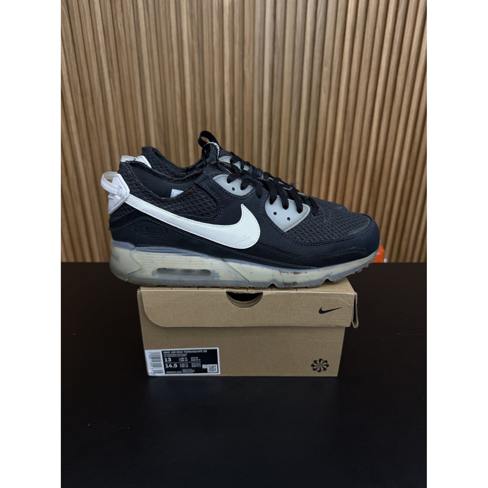 Nike Nike Air Max 90 Terrascape Crater Foam Black White Size 13, PREOWNED