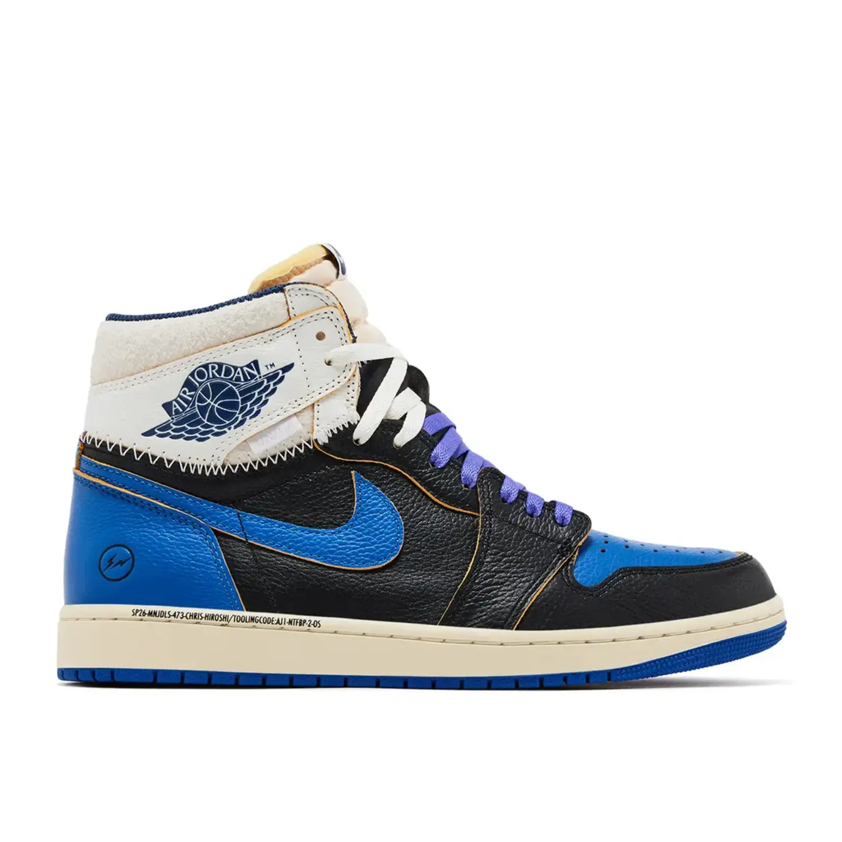 Jordan Jordan 1 High OG SP Fragment x Union LA Sport Royal Sz 8.5 DS Damaged Lid