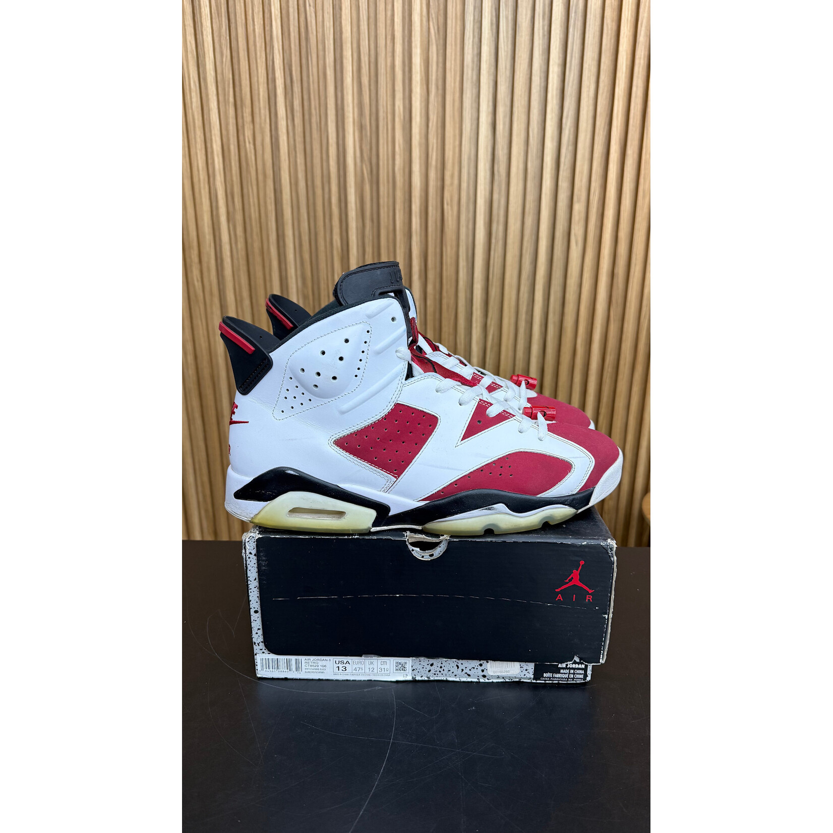 Jordan Jordan 6 Retro Carmine (2021) Size 13, PREOWNED