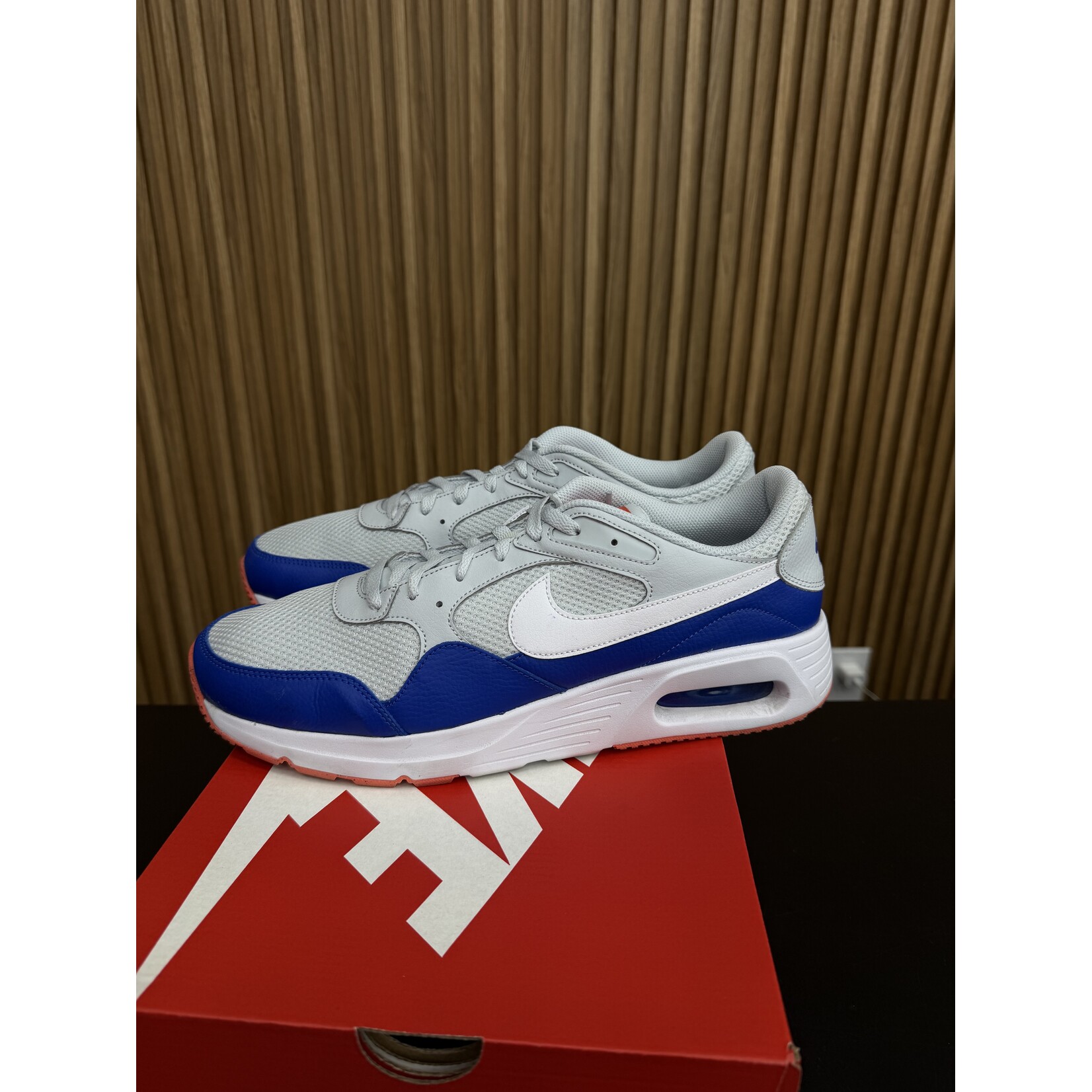 Nike Nike Air Max SC Pure Platinum White Racer Blue Size 13, PREOWNED