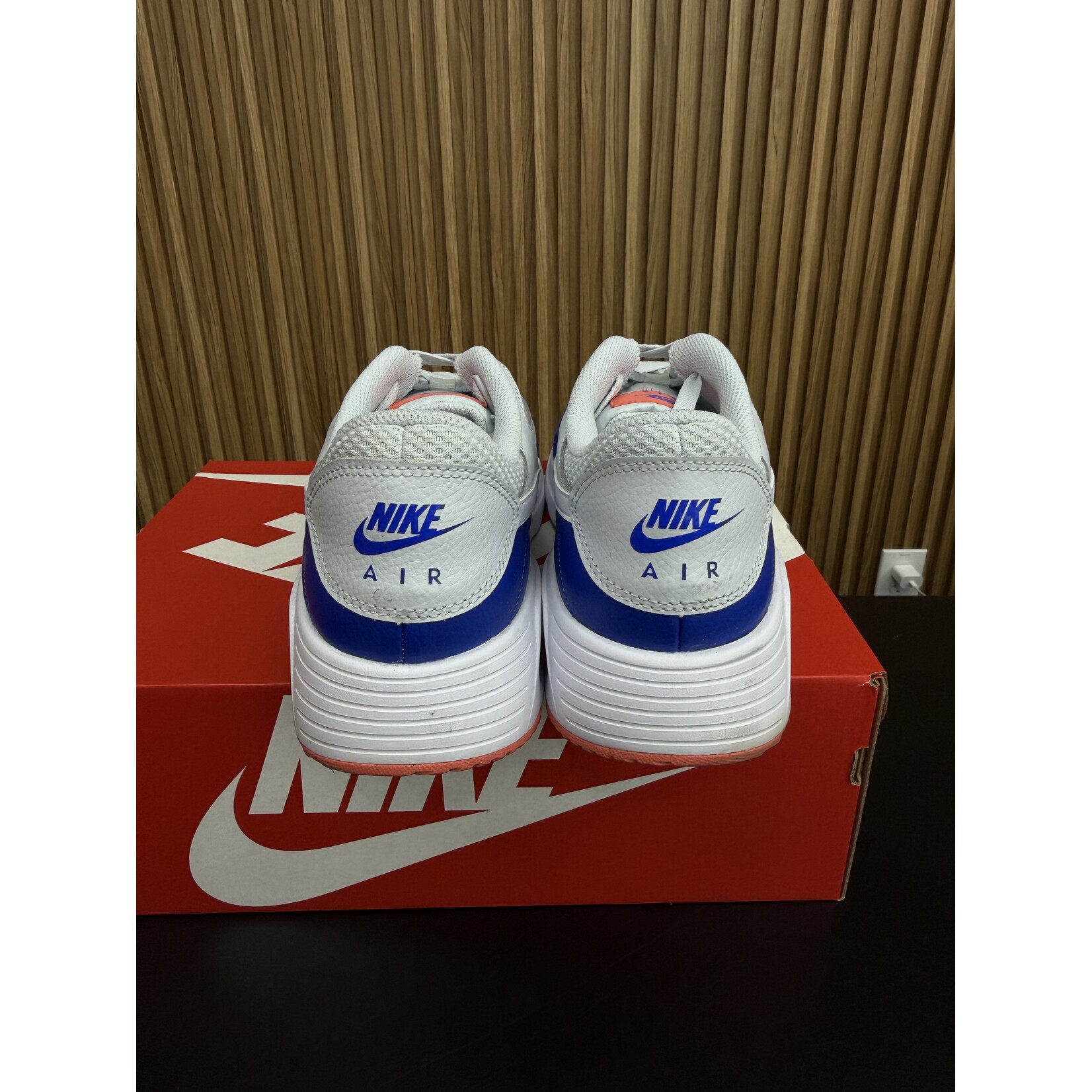 Nike Nike Air Max SC Pure Platinum White Racer Blue Size 13, PREOWNED
