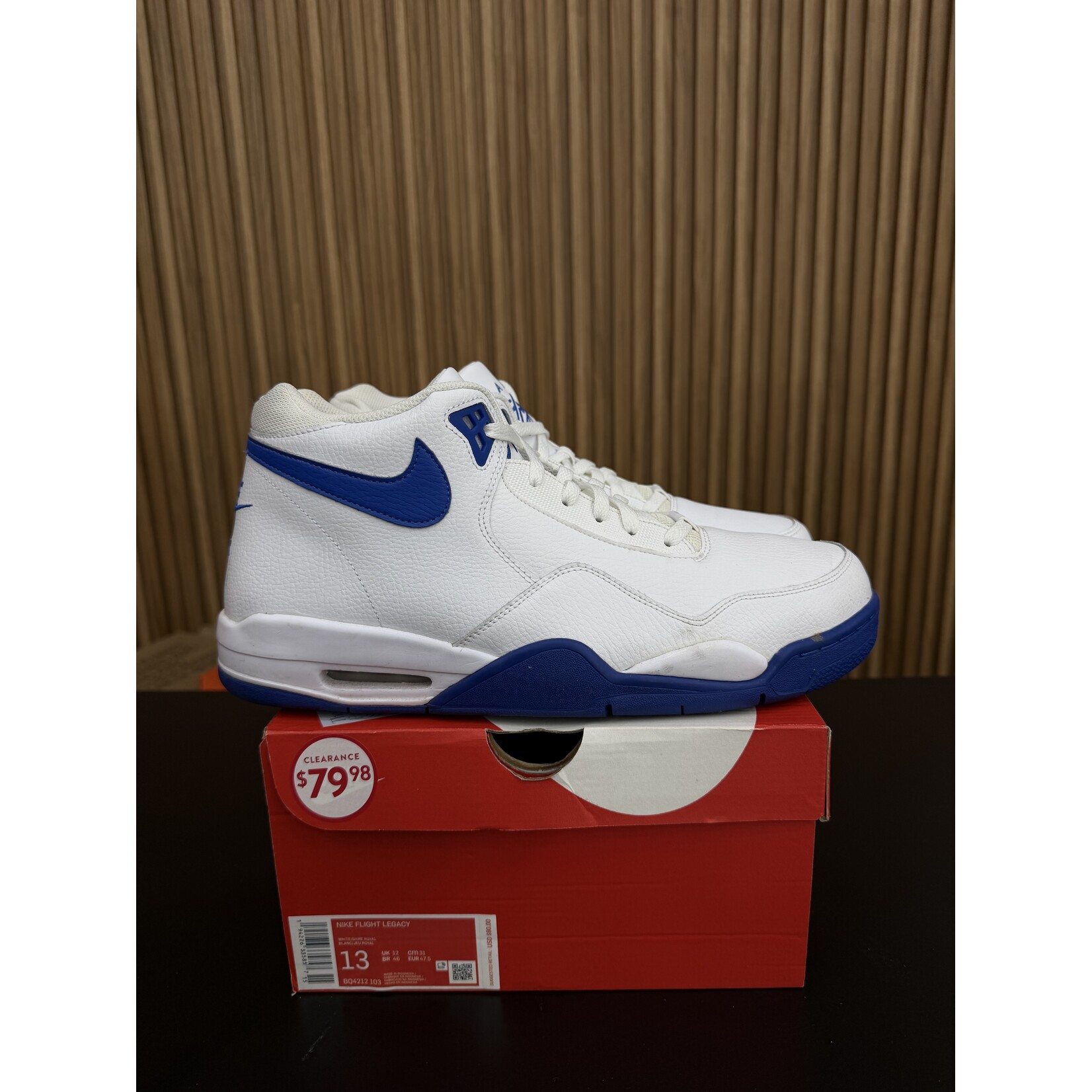 Nike Nike Flight Legacy White Game Royal Size 13, PREOWNED