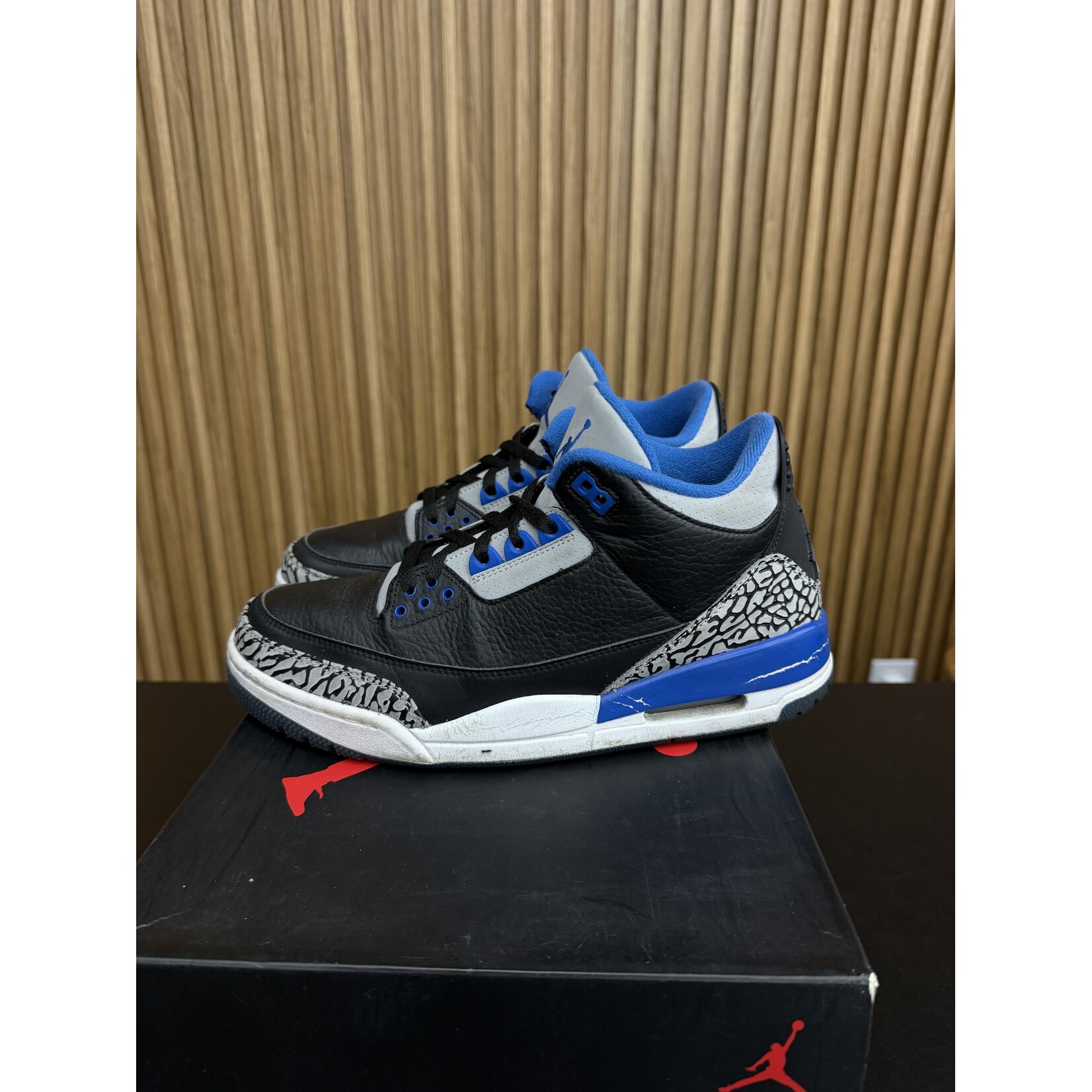 Jordan Jordan 3 Retro Sport Blue Size 9, PREOWNED