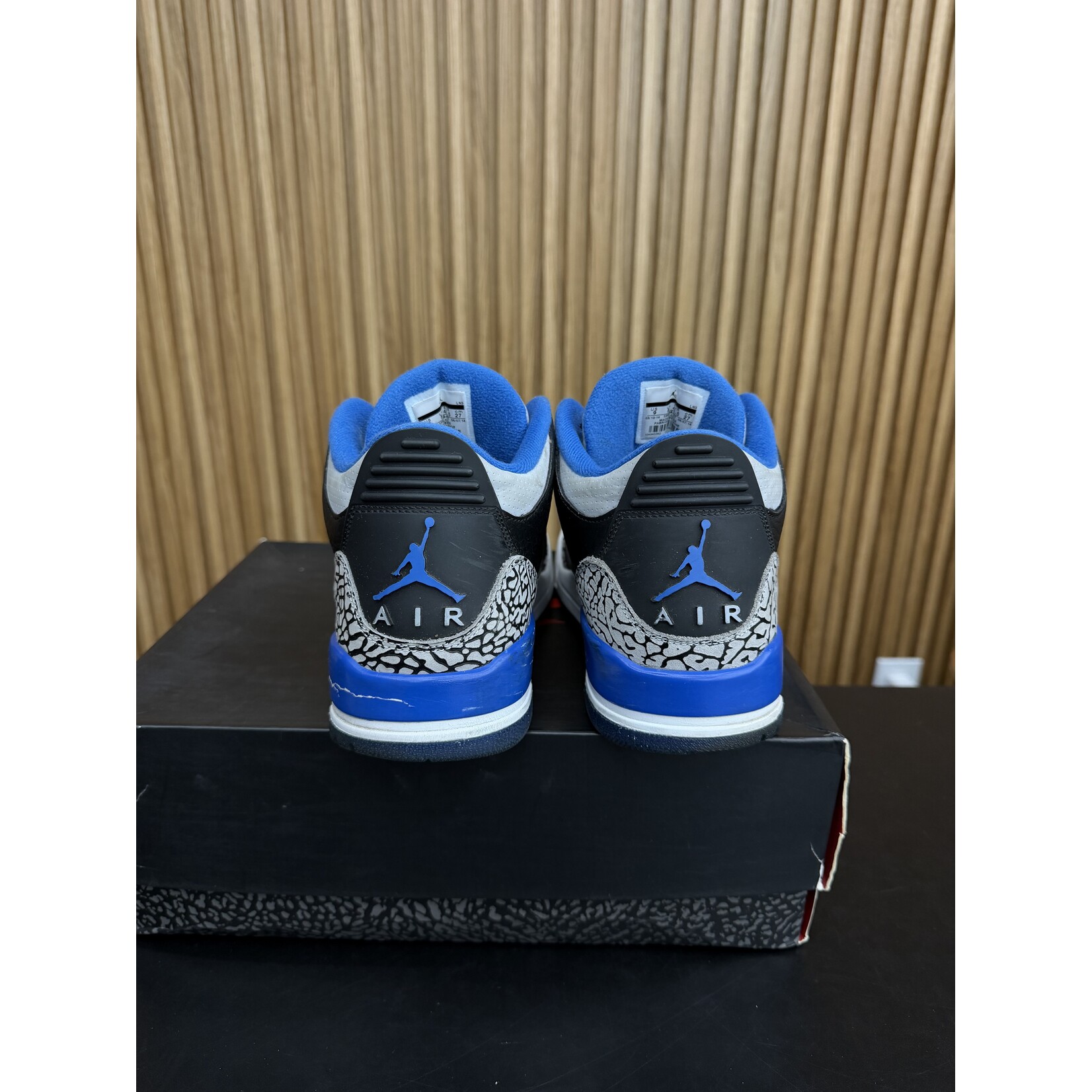 Jordan Jordan 3 Retro Sport Blue Size 9, PREOWNED