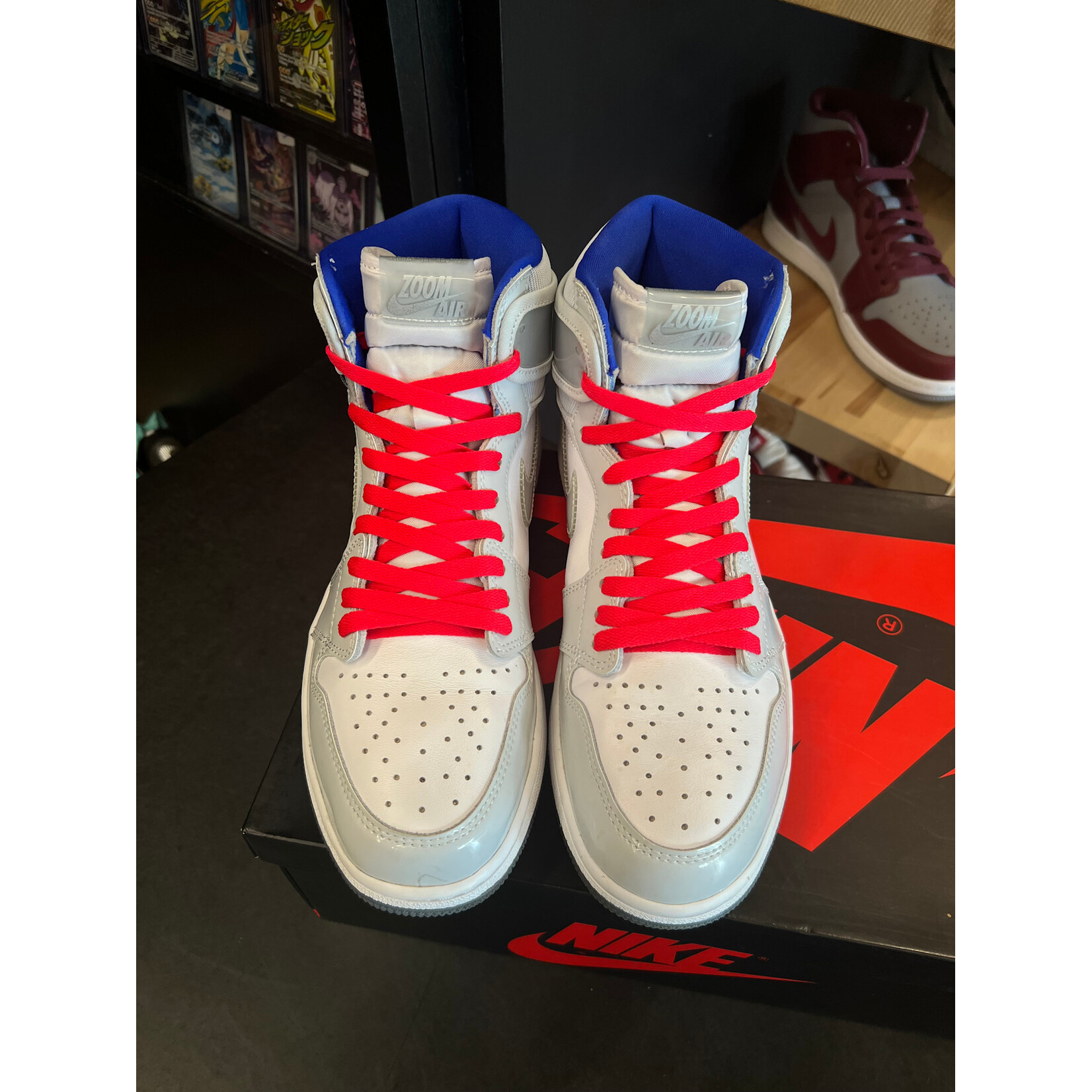 Jordan Jordan 1 Retro High Zoom White Racer Blue Size 9.5, PREOWNED