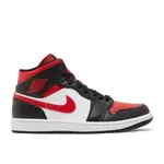 Jordan Jordan 1 Mid White Black Red (2022) Size 10, DS BRAND NEW*