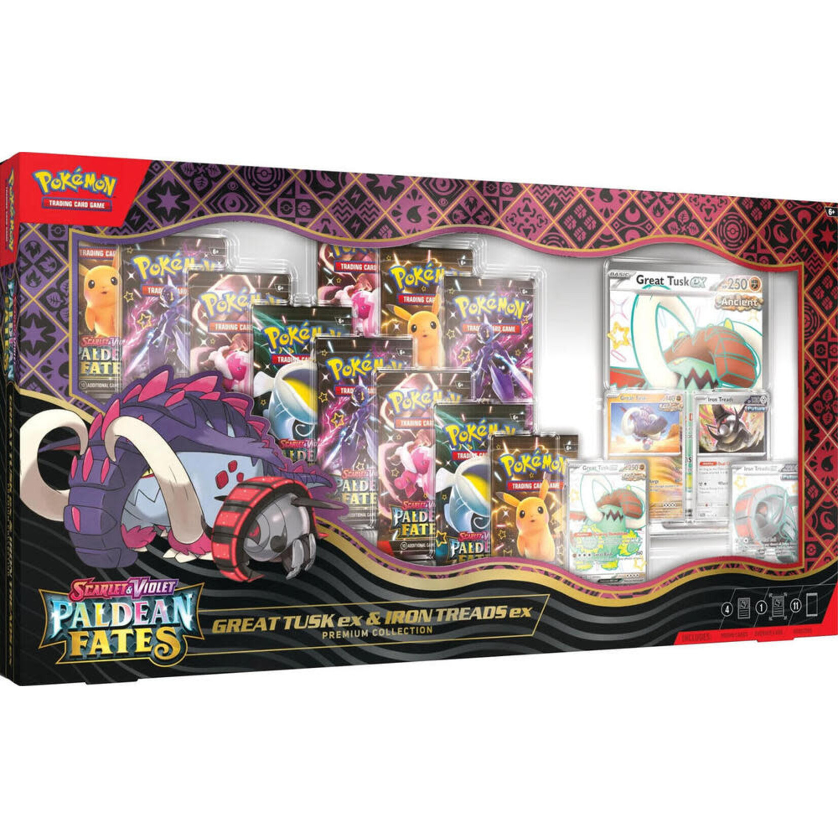 Pokémon Pokemon Paldean Fates Great Tusk ex & Iron Treads ex Premium Collection